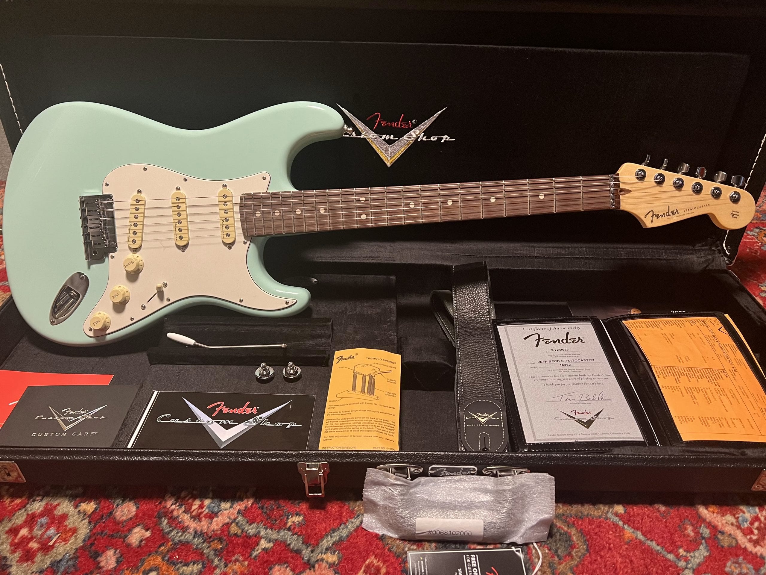 SOLD - 2023 Fender Custom Shop Jeff Beck Signature Stratocaster Surf Green