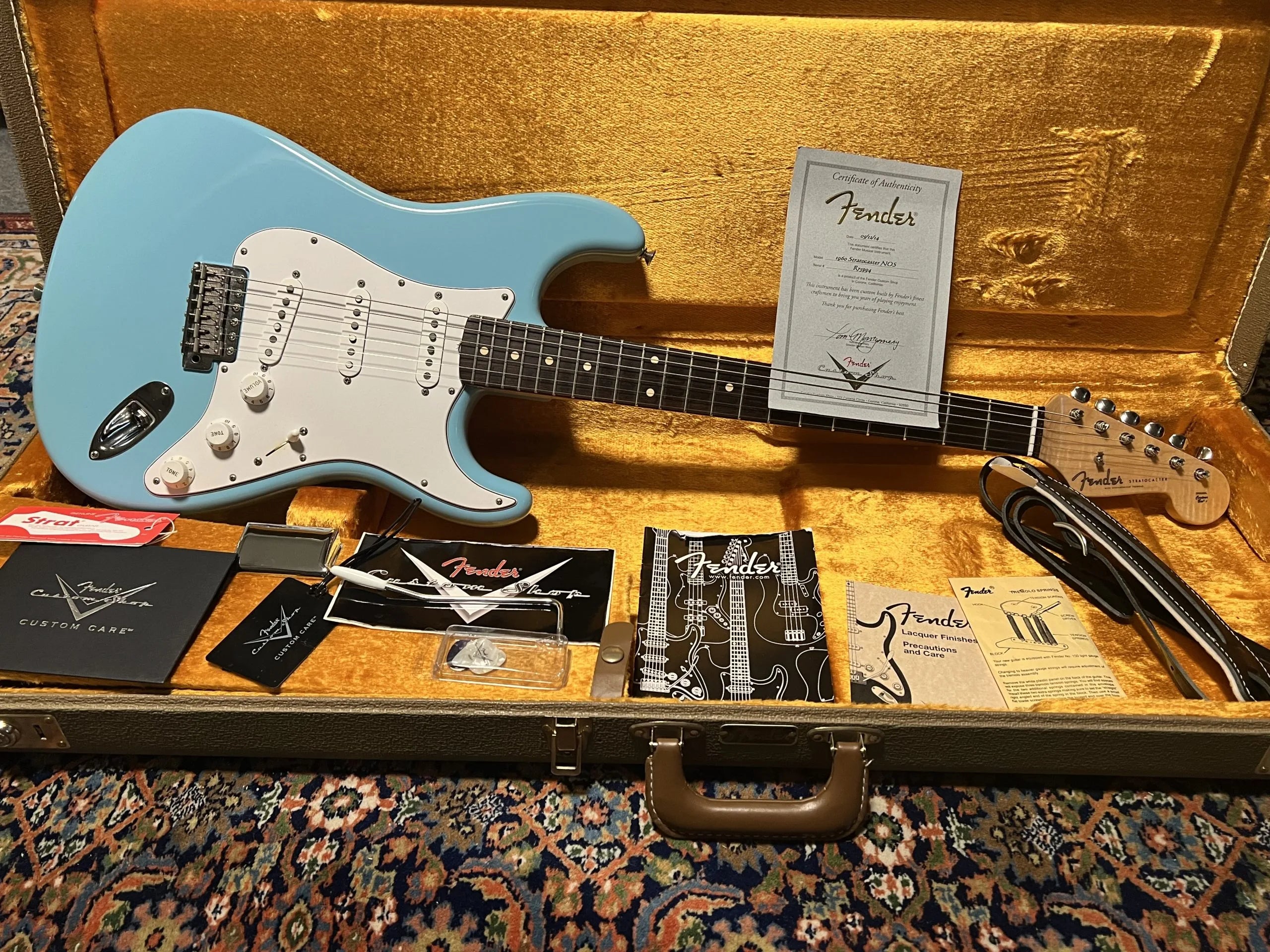 SOLD - 2014 Fender Custom Shop '60 NOS Stratocaster Daphne Blue