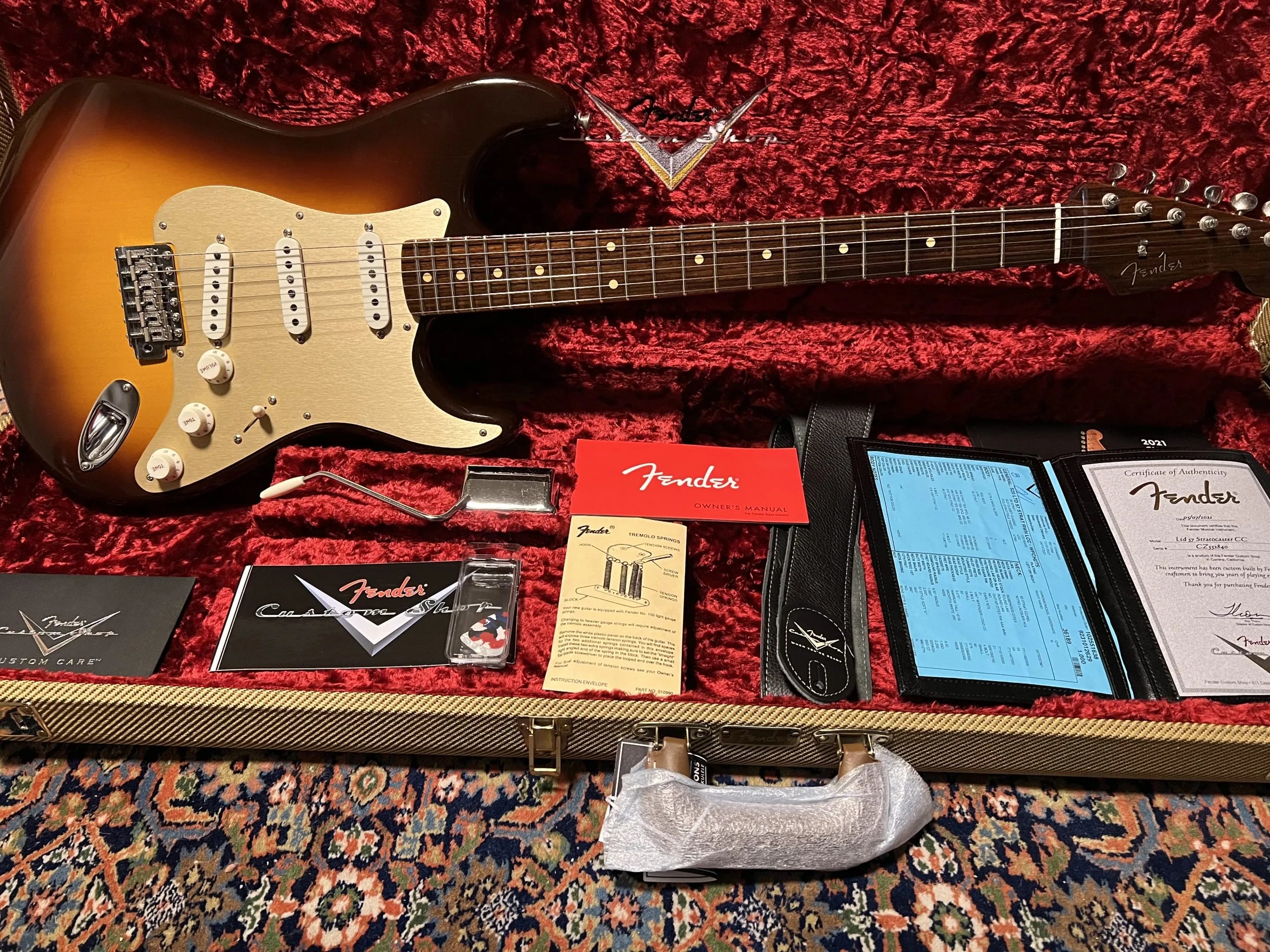 SOLD - 2021 Fender Custom Shop 57 LTD Rosewood Neck Closet Classic Stratocaster Chocolate Sunburst