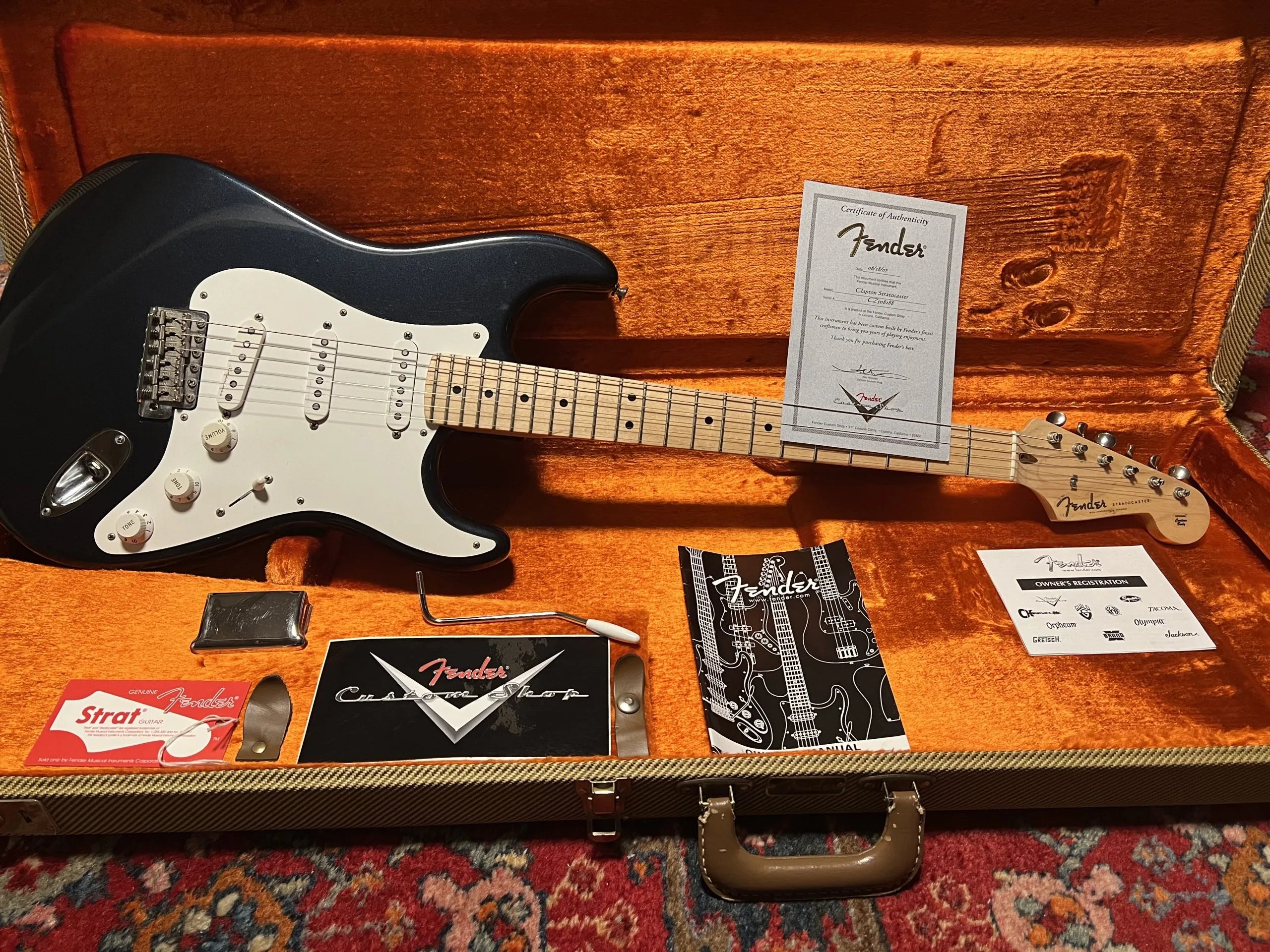 SOLD - 2007 Fender Custom Shop Clapton Signature NOS Stratocaster Midnight Blue