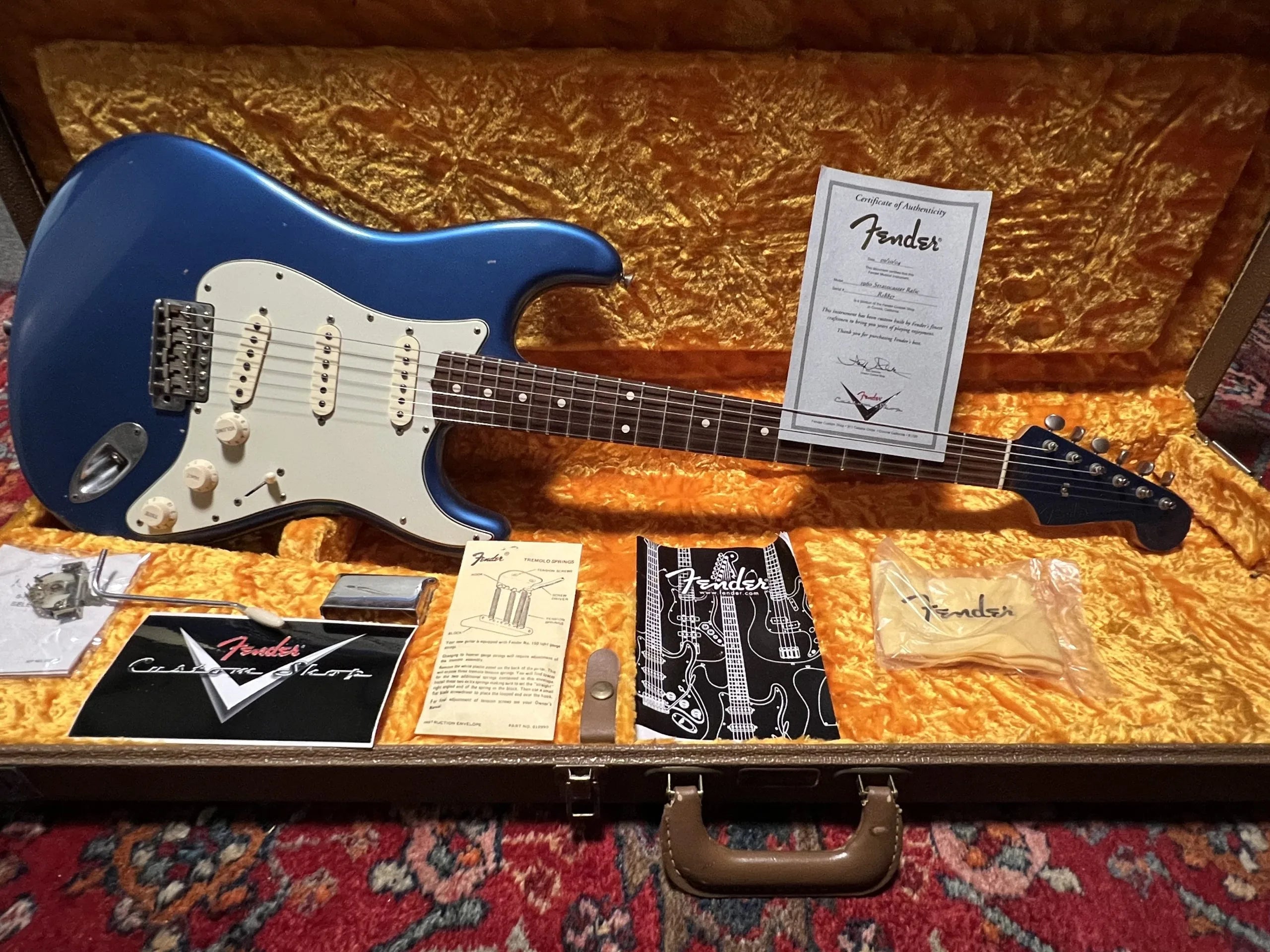 SOLD - 2004 Fender Custom Shop 60 Relic Lake Placid Blue matching headstock
