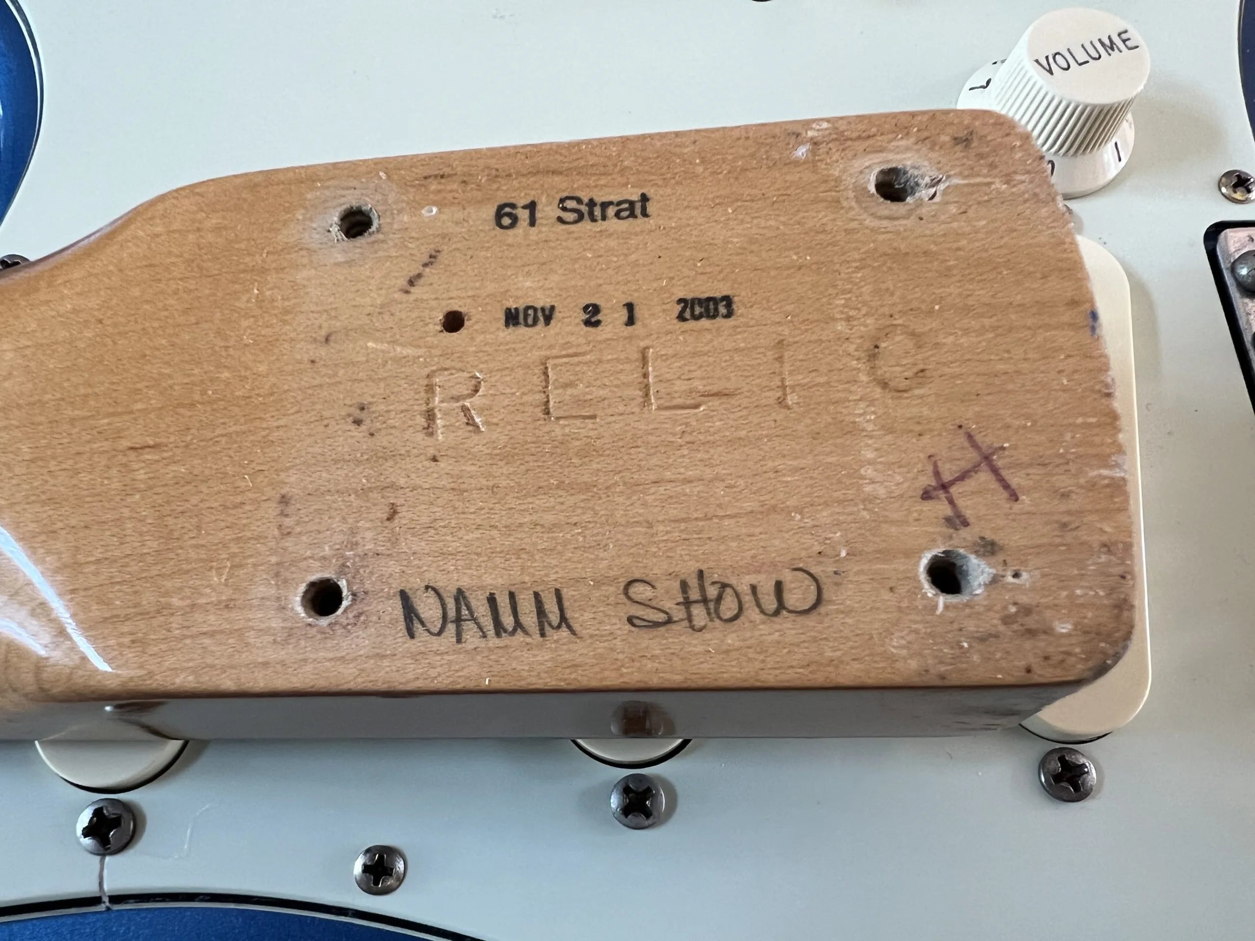 SOLD - 2004 Fender Custom Shop 60 Relic Lake Placid Blue matching headstock