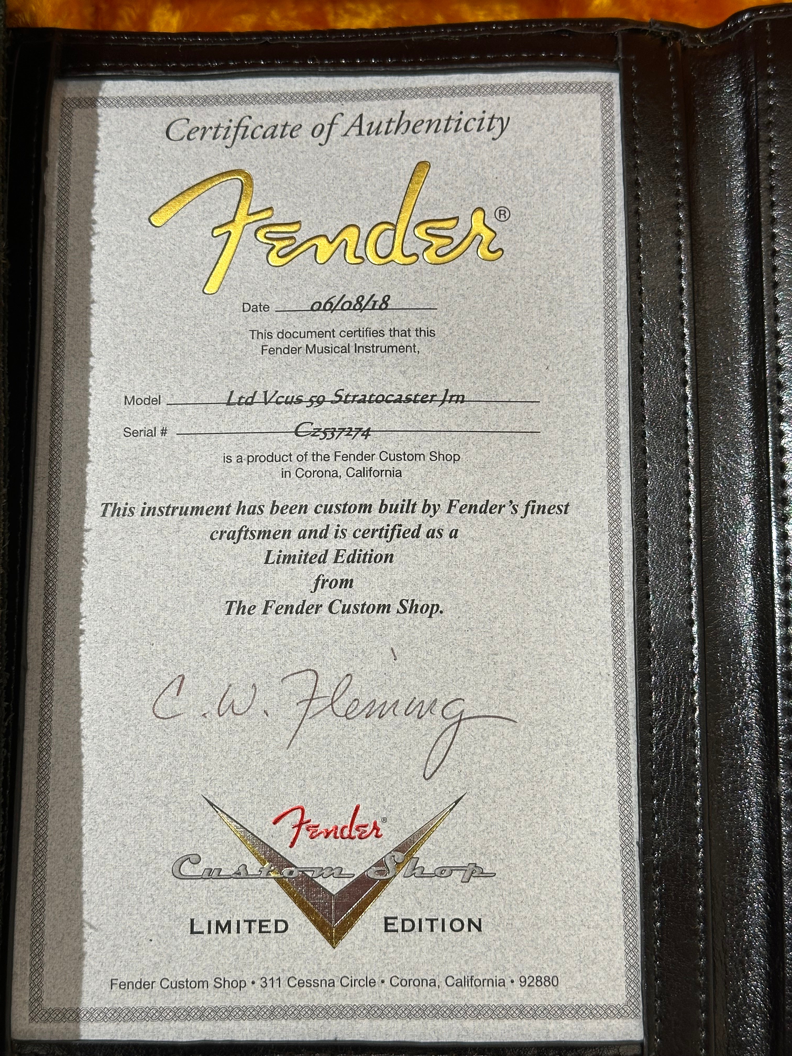 Fender Custom Shop '59 NAMM LTD Journeyman Stratocaster 2018 Daphne Blue