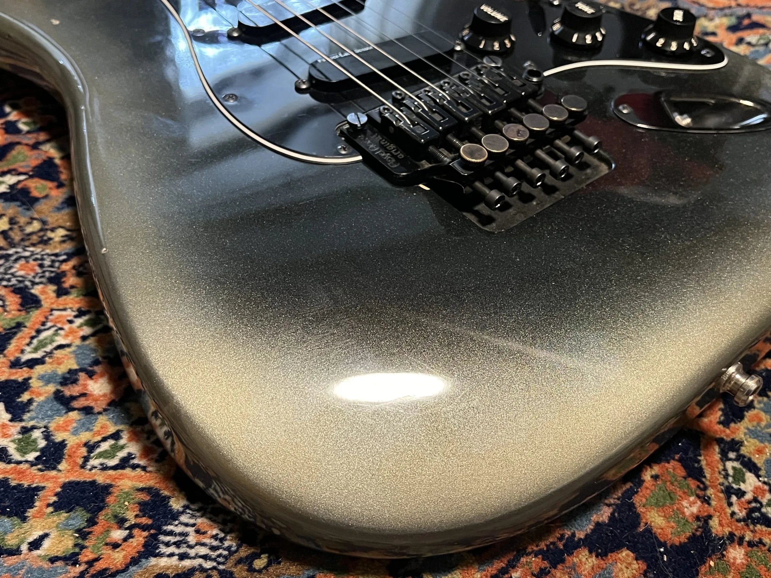 SOLD - 1989 Fender Custom Shop HM Floyd Rose Stratocaster Black Pearl Dust