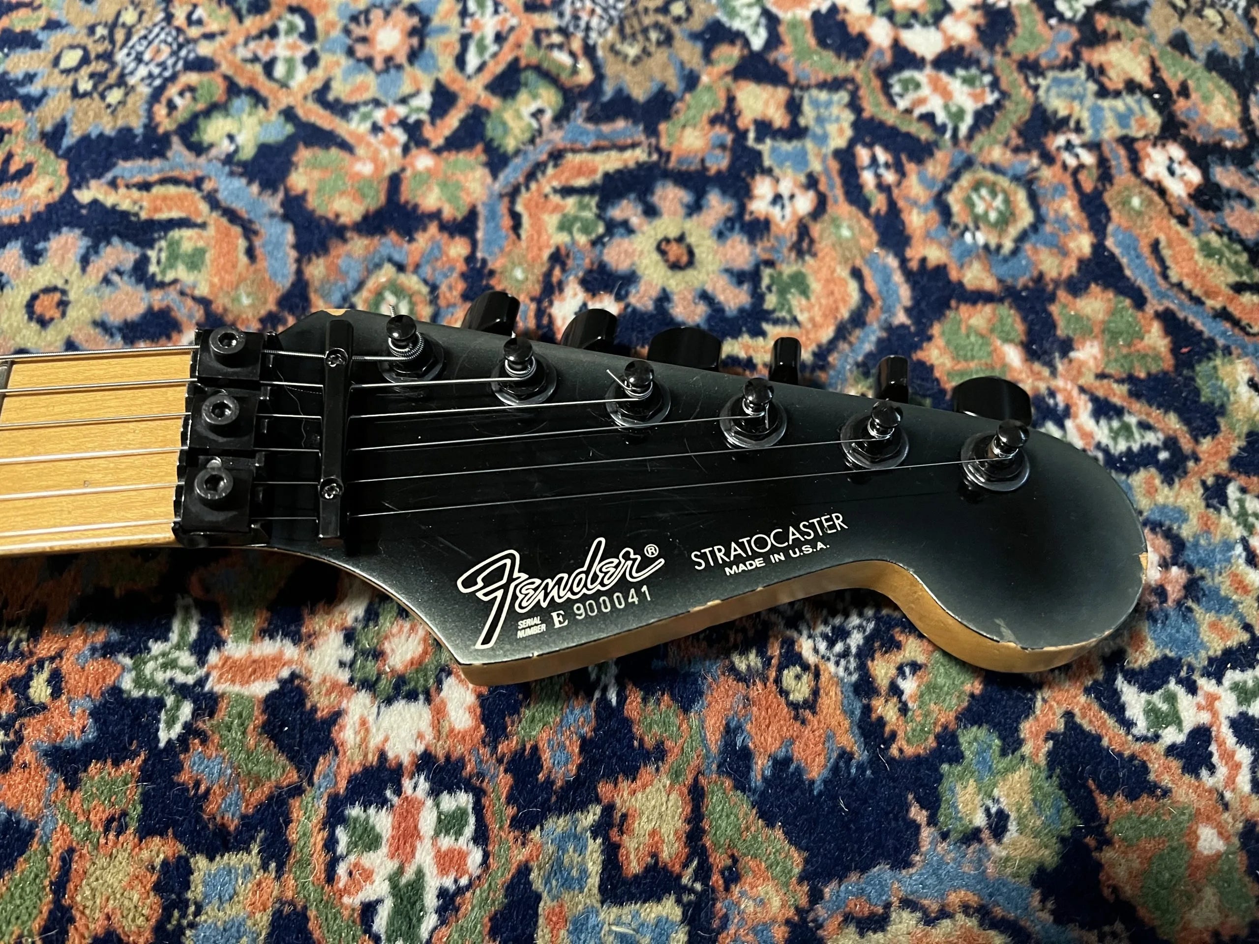 SOLD - 1989 Fender Custom Shop HM Floyd Rose Stratocaster Black Pearl Dust