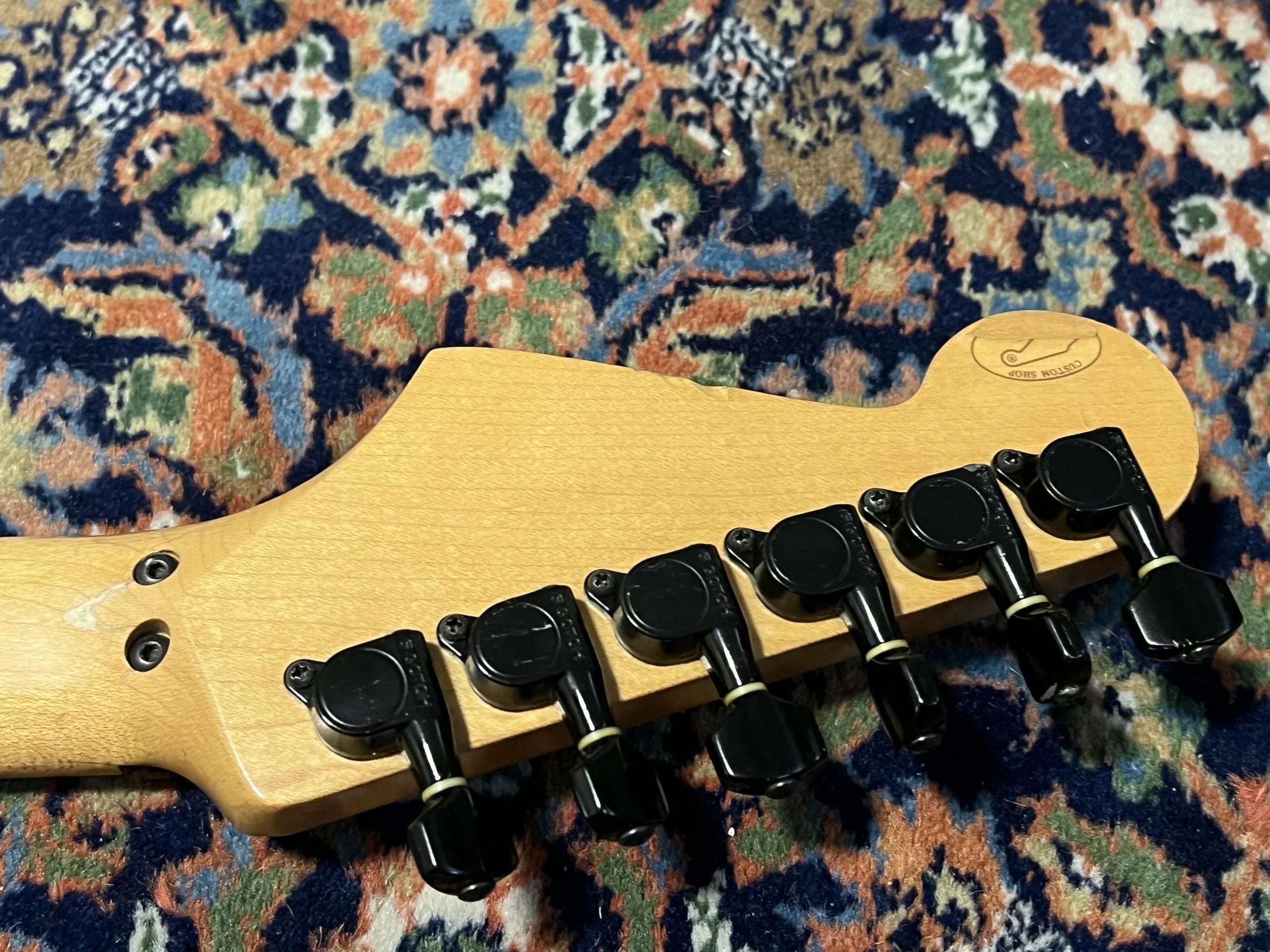 SOLD - 1989 Fender Custom Shop HM Floyd Rose Stratocaster Black Pearl Dust