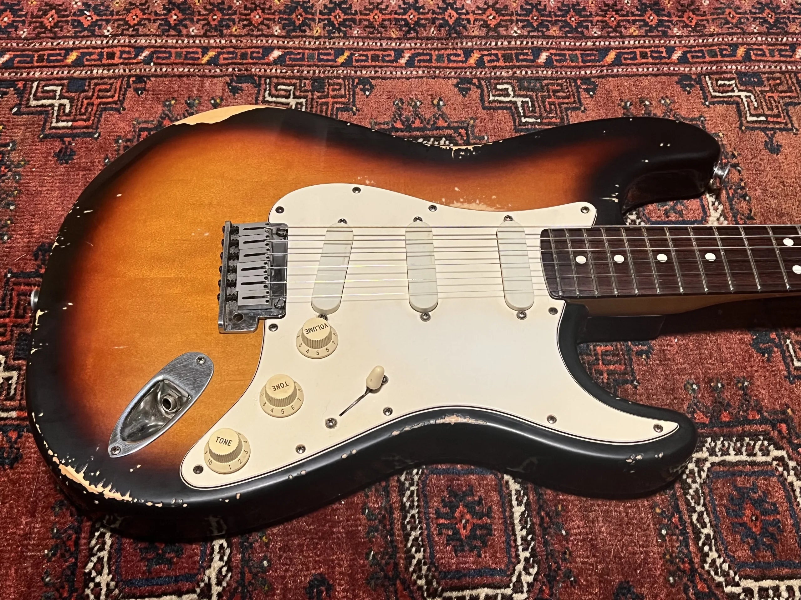 SOLD - 1990 Fender Strat Plus Relic Brown Sunburst