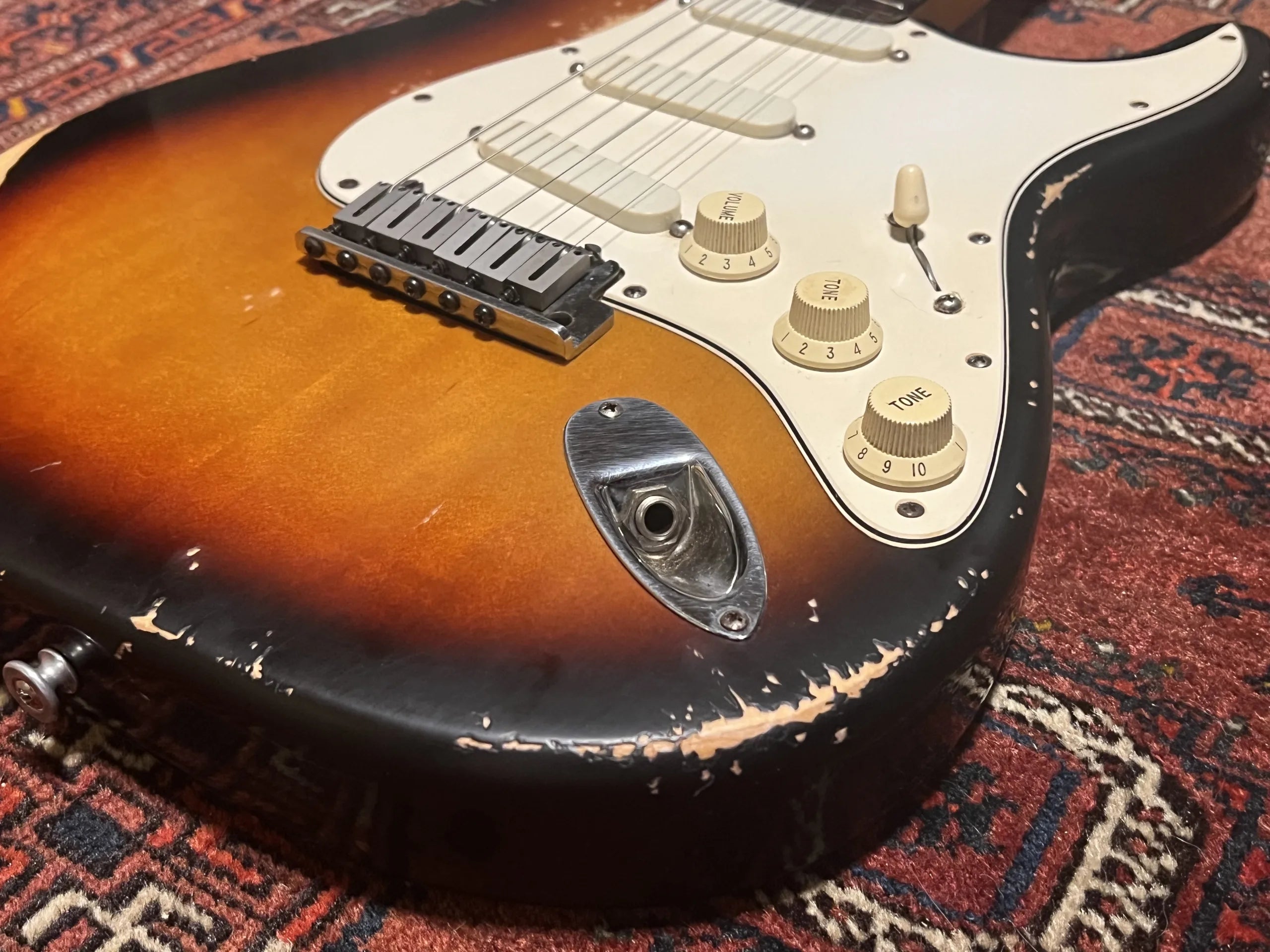 SOLD - 1990 Fender Strat Plus Relic Brown Sunburst