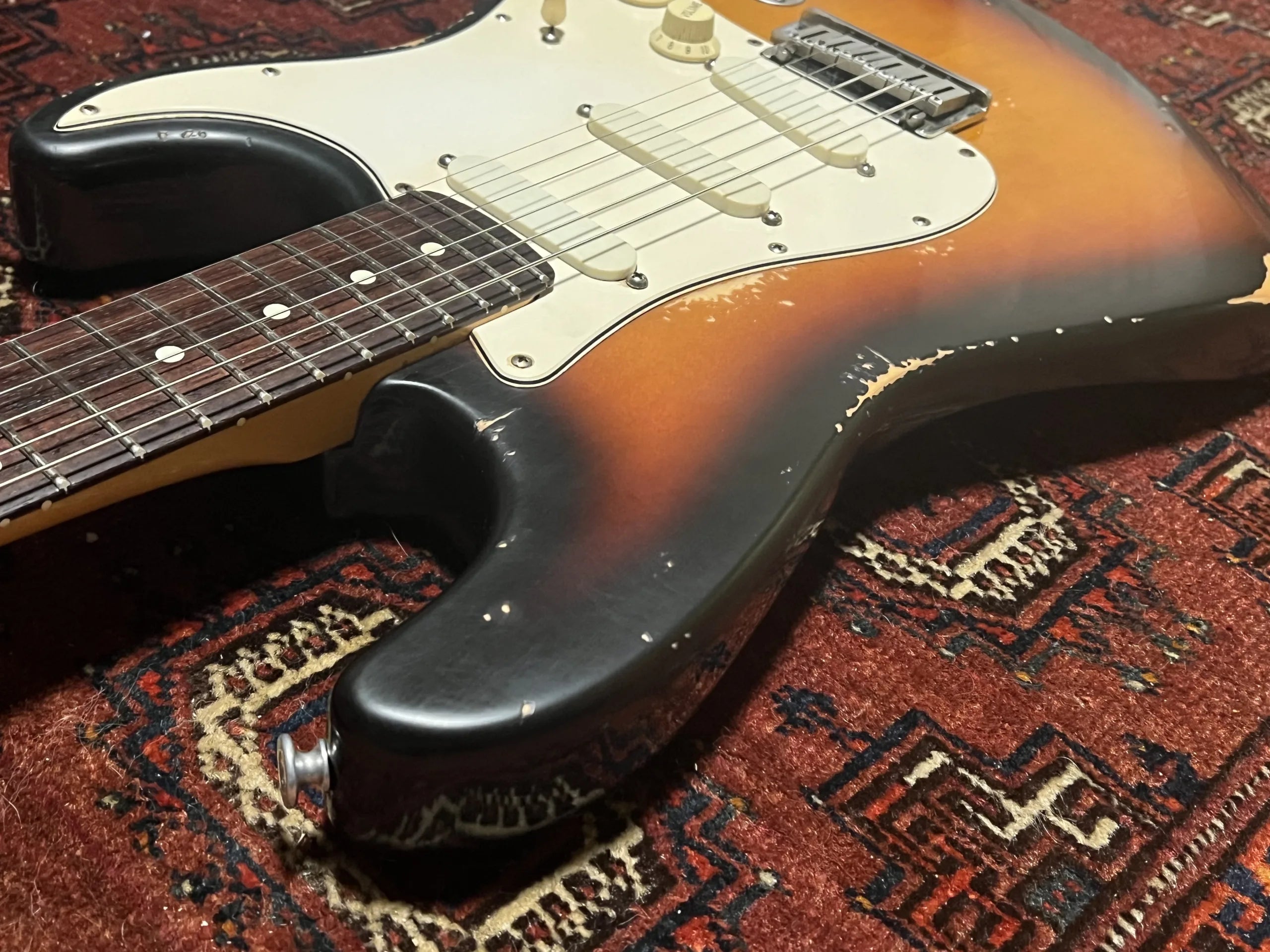 SOLD - 1990 Fender Strat Plus Relic Brown Sunburst