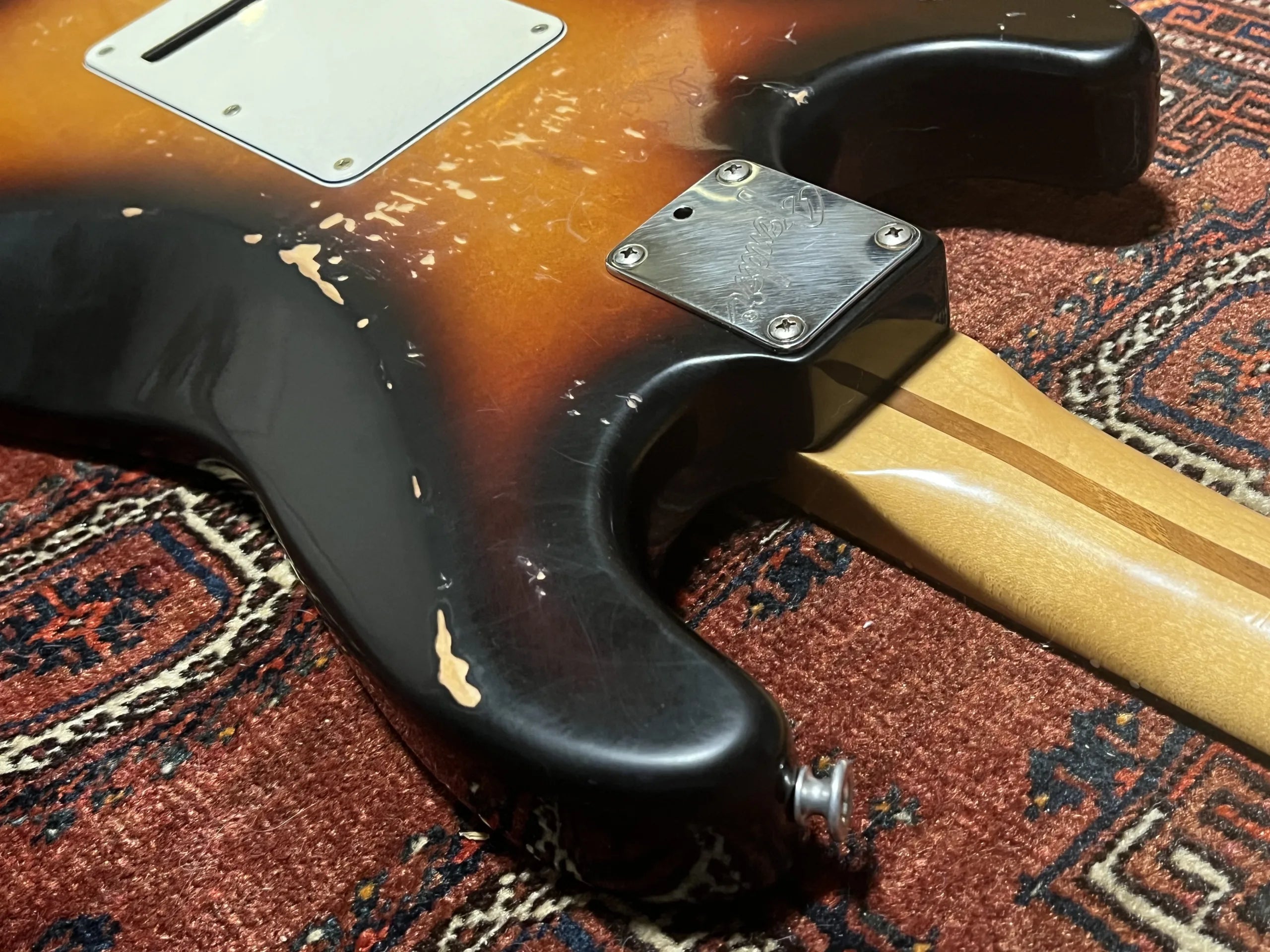SOLD - 1990 Fender Strat Plus Relic Brown Sunburst