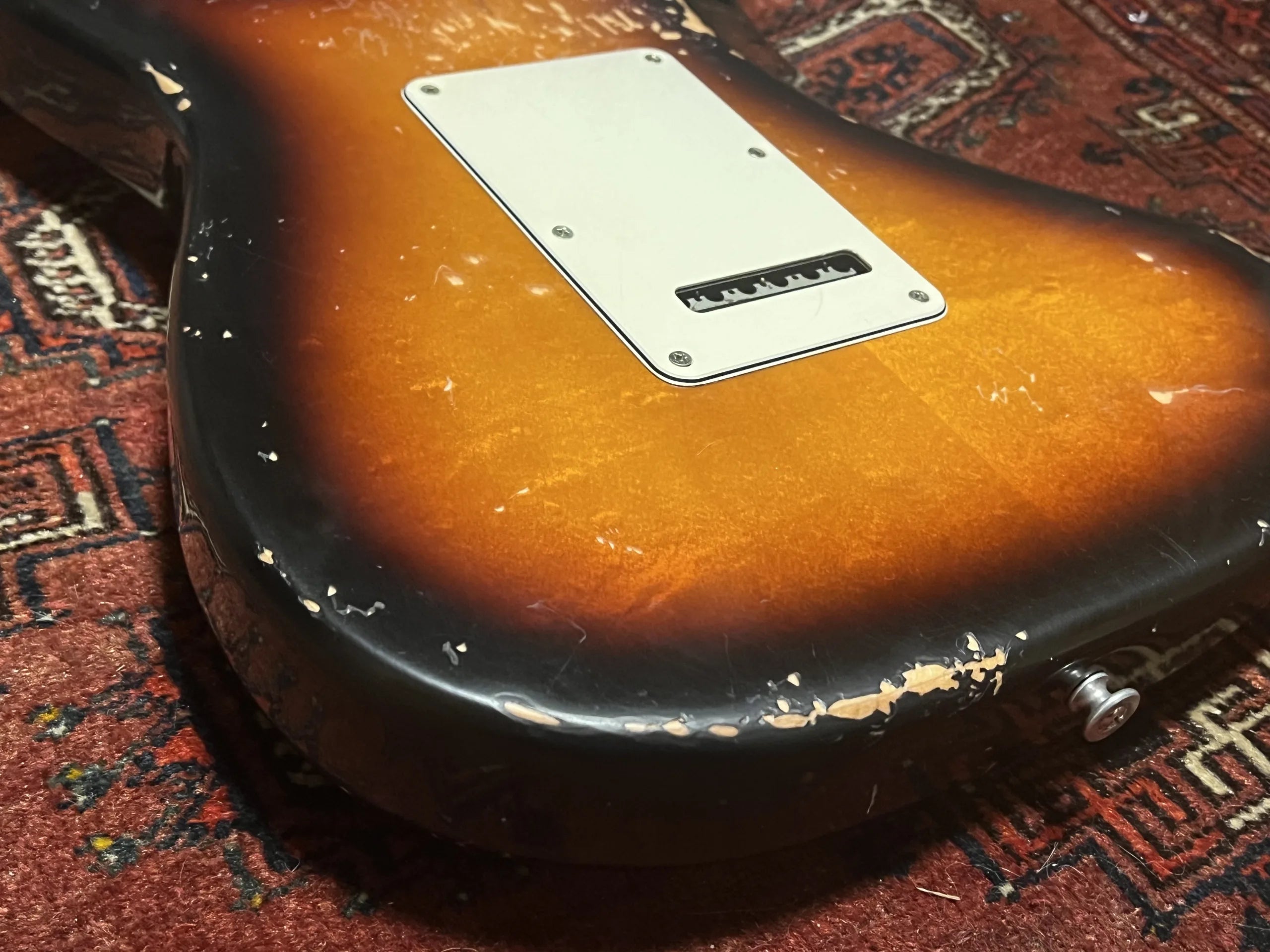 SOLD - 1990 Fender Strat Plus Relic Brown Sunburst