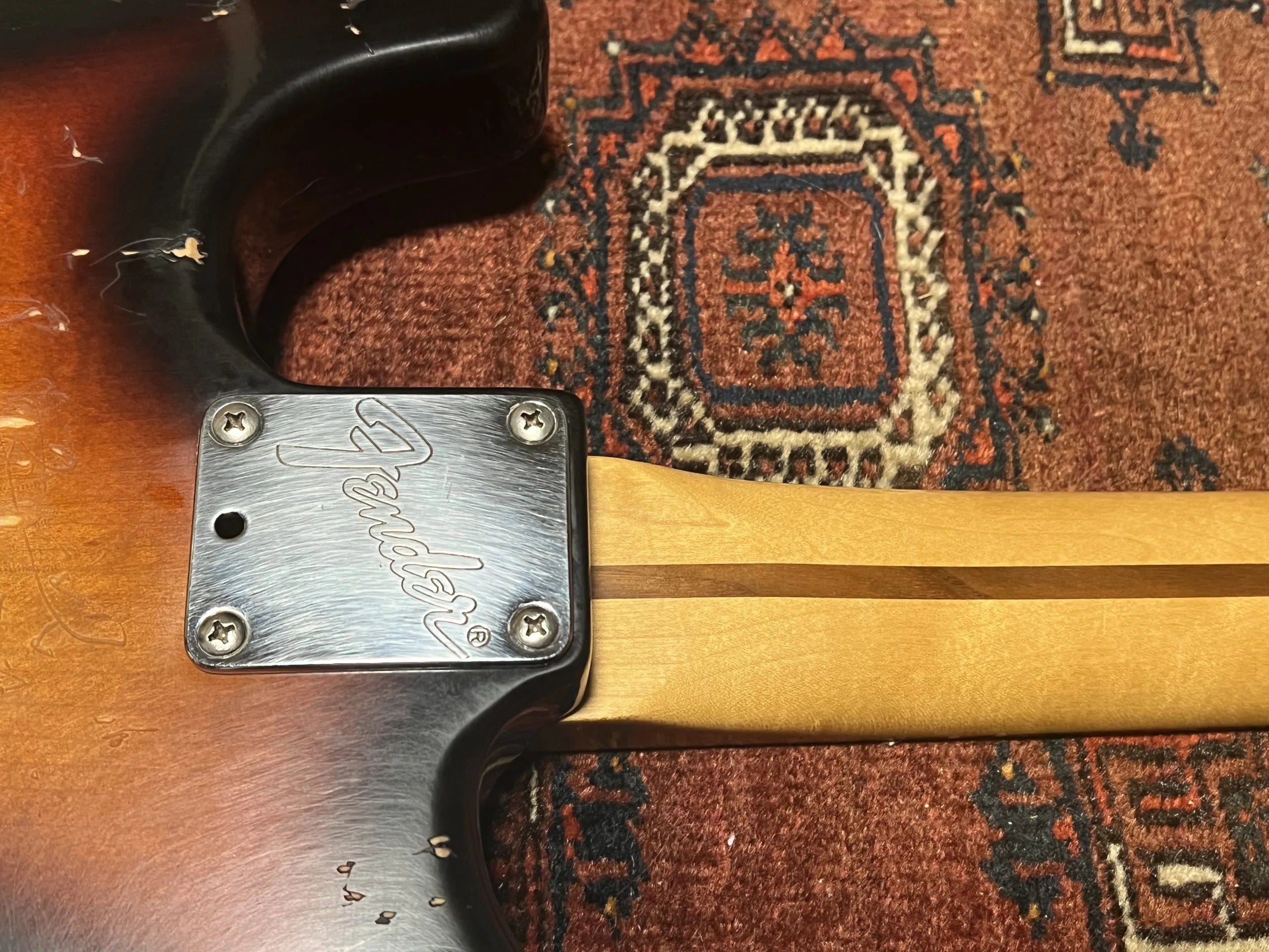 SOLD - 1990 Fender Strat Plus Relic Brown Sunburst