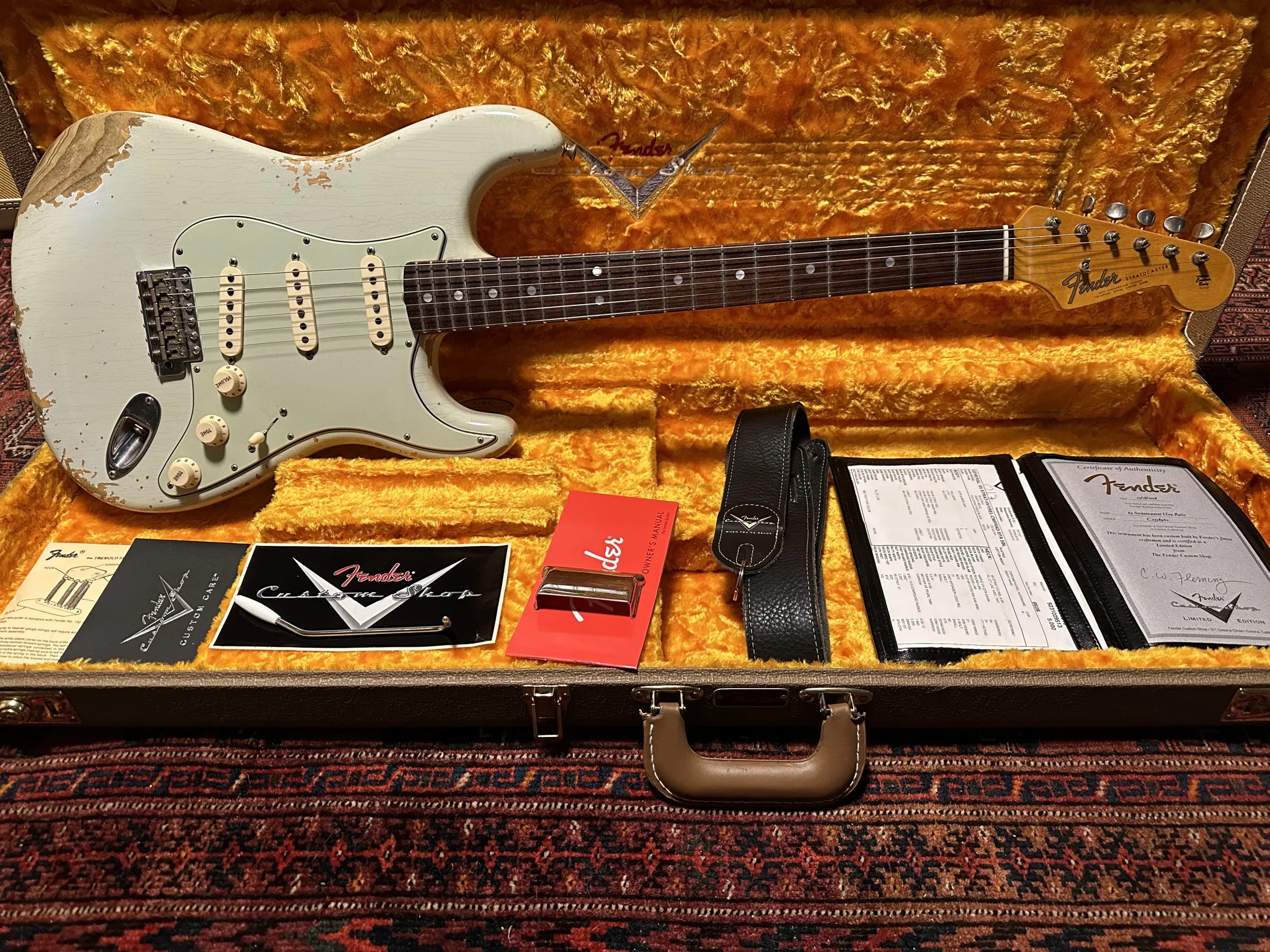 SOLD - 2018 Fender Custom Shop 65 NAMM Ltd Heavy Relic Stratocaster Sonic Blue