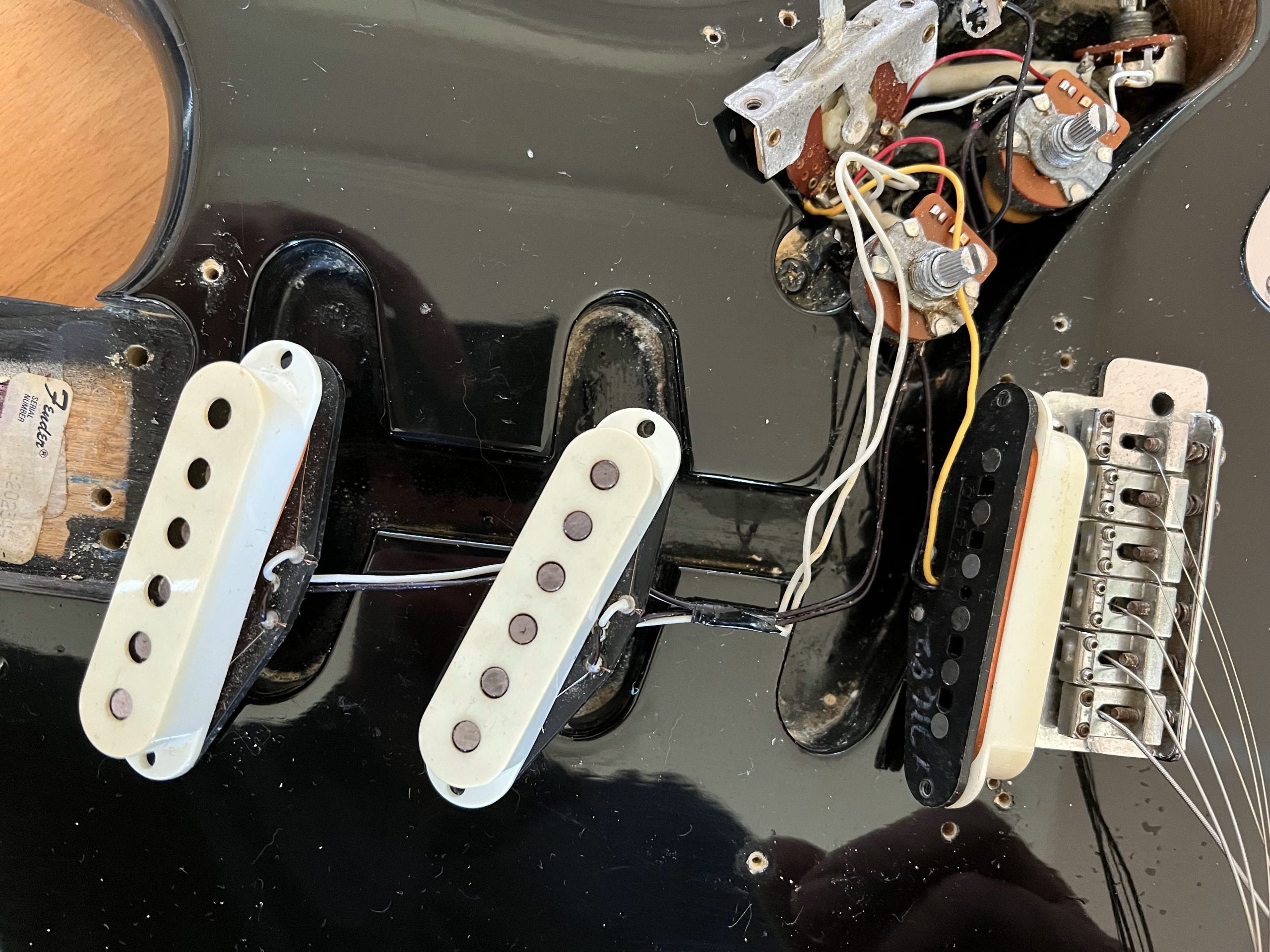 SOLD - 1982 Standard 1st version "Dan Smith" Stratocaster Black