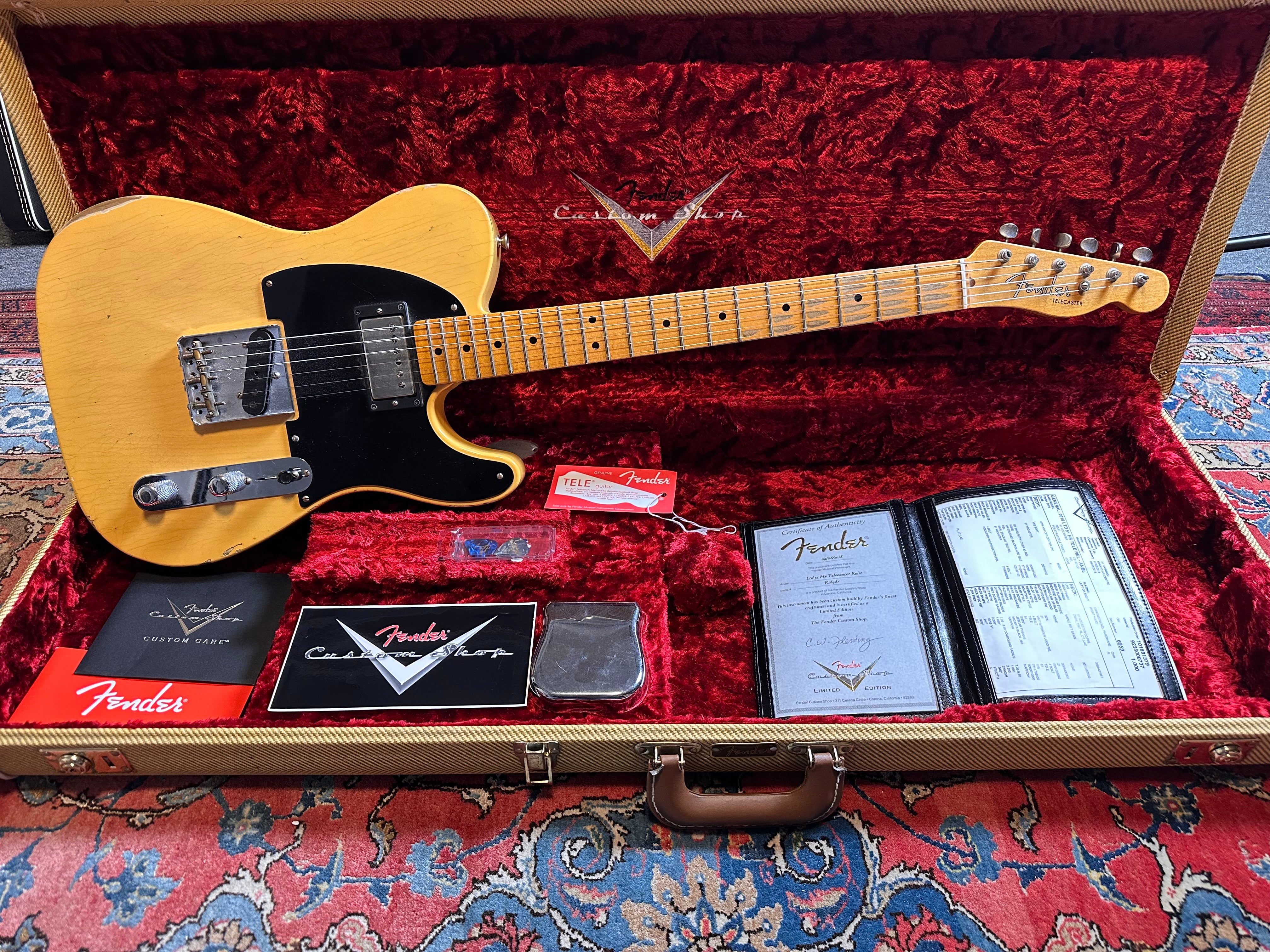 Fender Custom Shop '51 LTD HS Relic Telecaster 2018 Nocaster Blonde