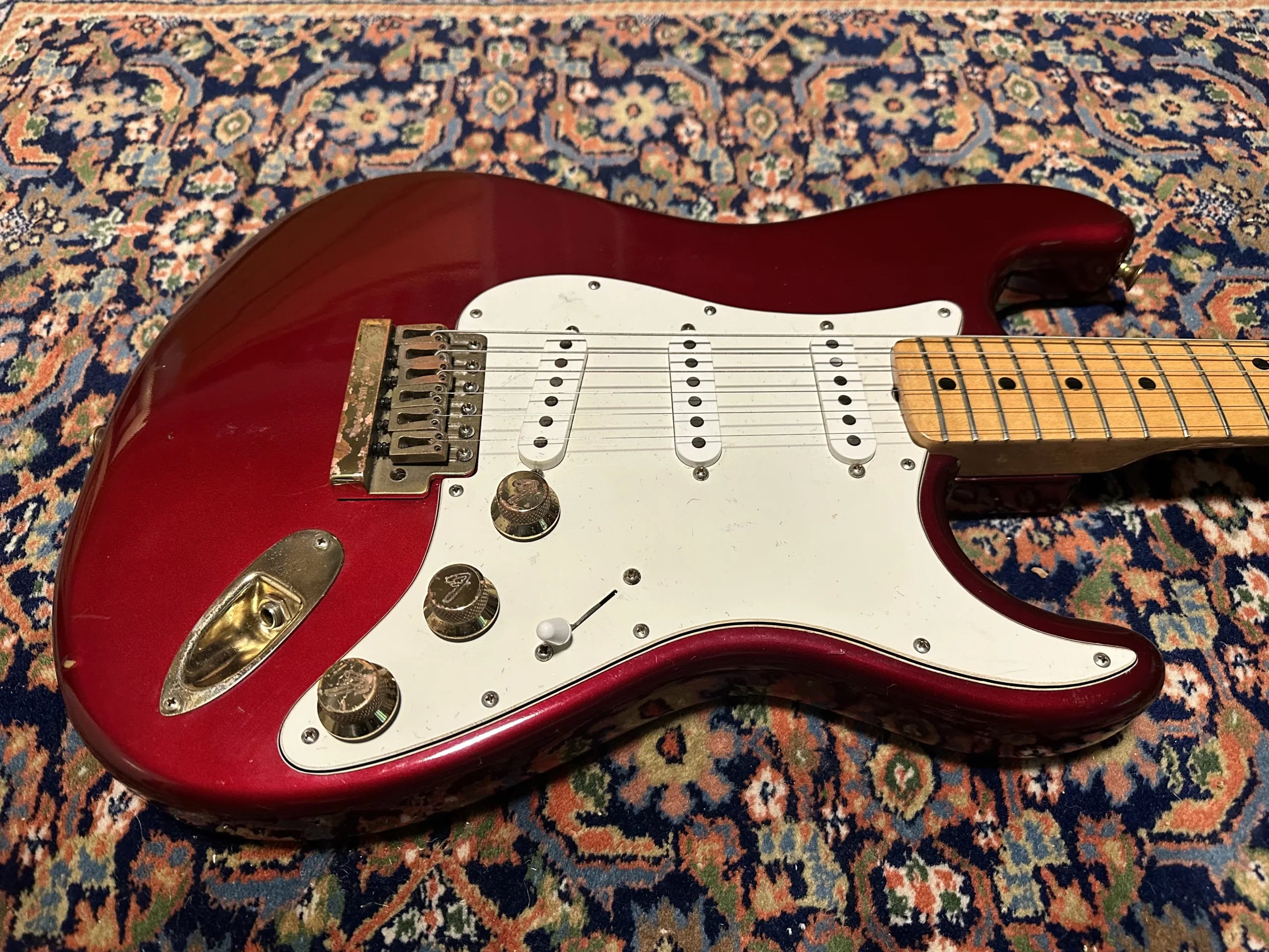 SOLD - 1981 Fender The Strat Candy Apple Red