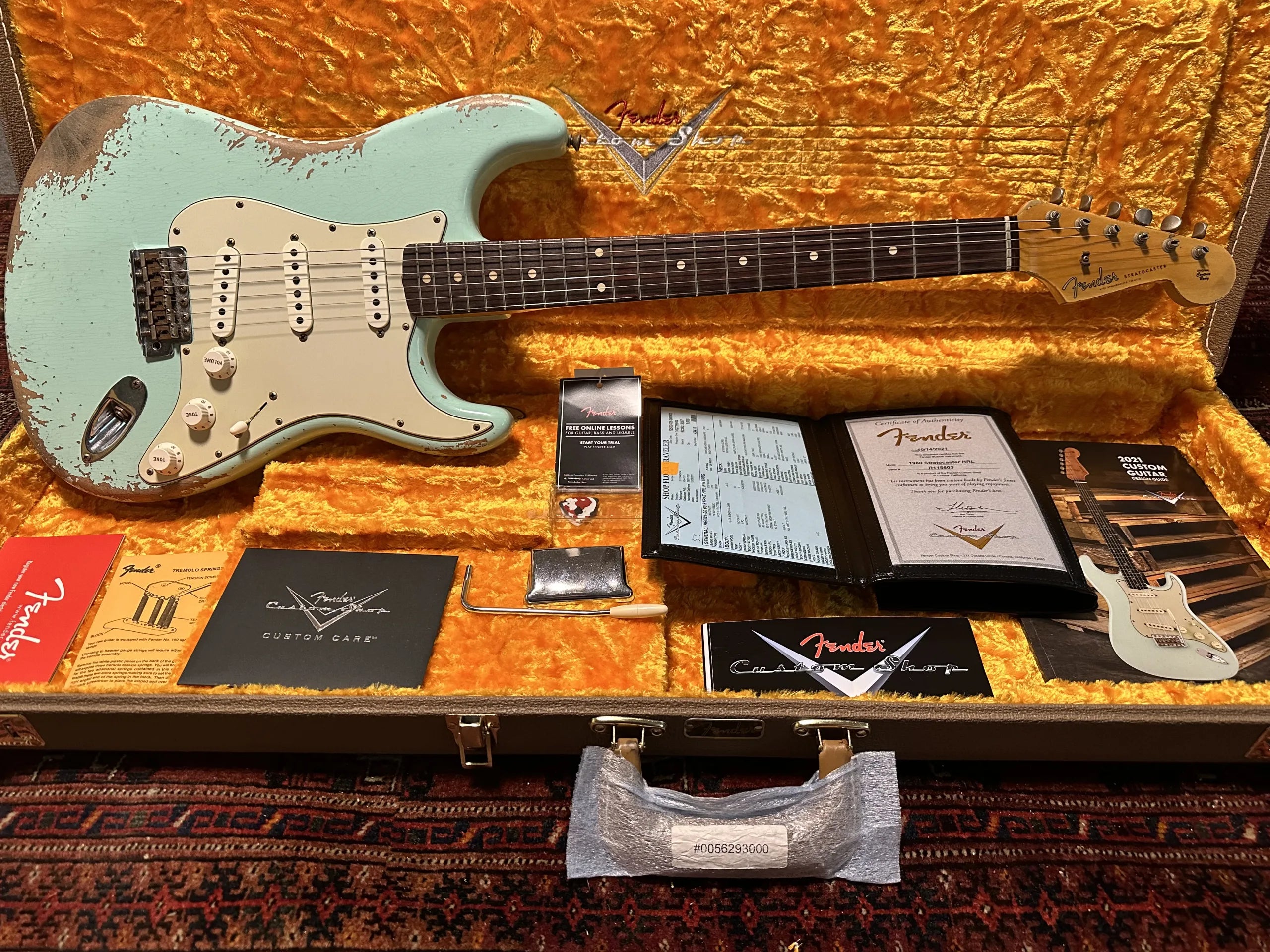 SOLD - 2021 Fender Custom Shop '60 Heavy Relic Stratocaster Surf Green