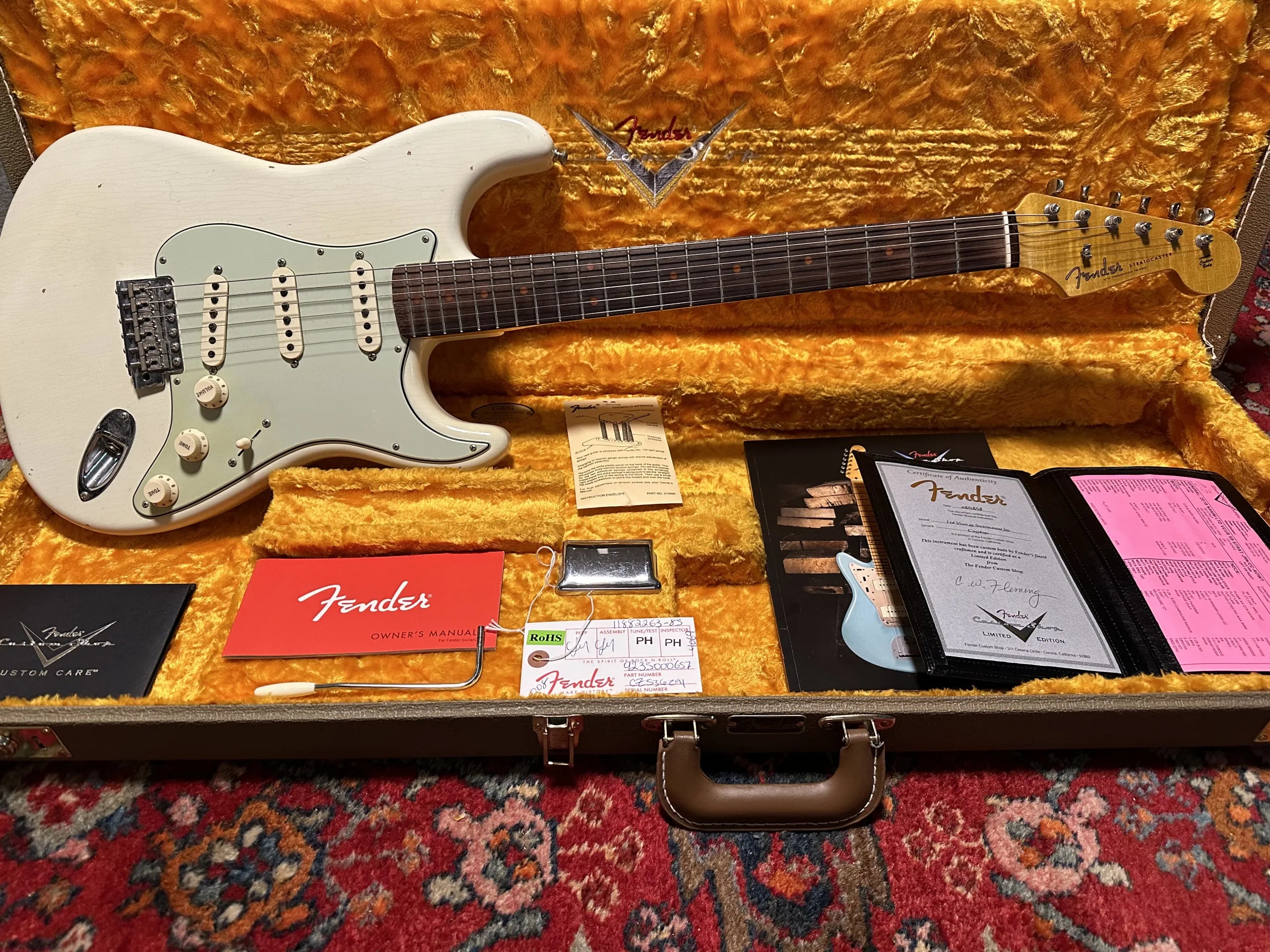 SOLD - 2018 Fender Custom Shop '59 NAMM LTD Vcus Journeyman Stratocaster Olympic White