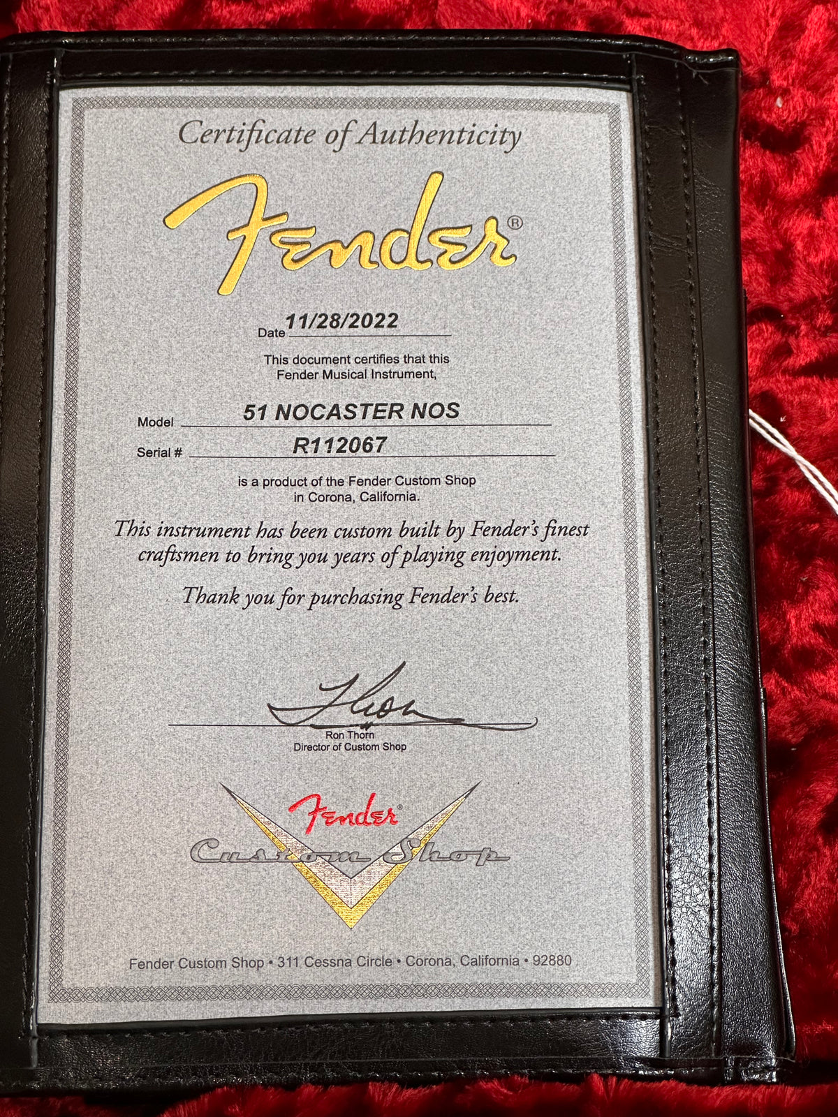 Fender Custom Shop '51 NOS Nocaster 2022 Blonde