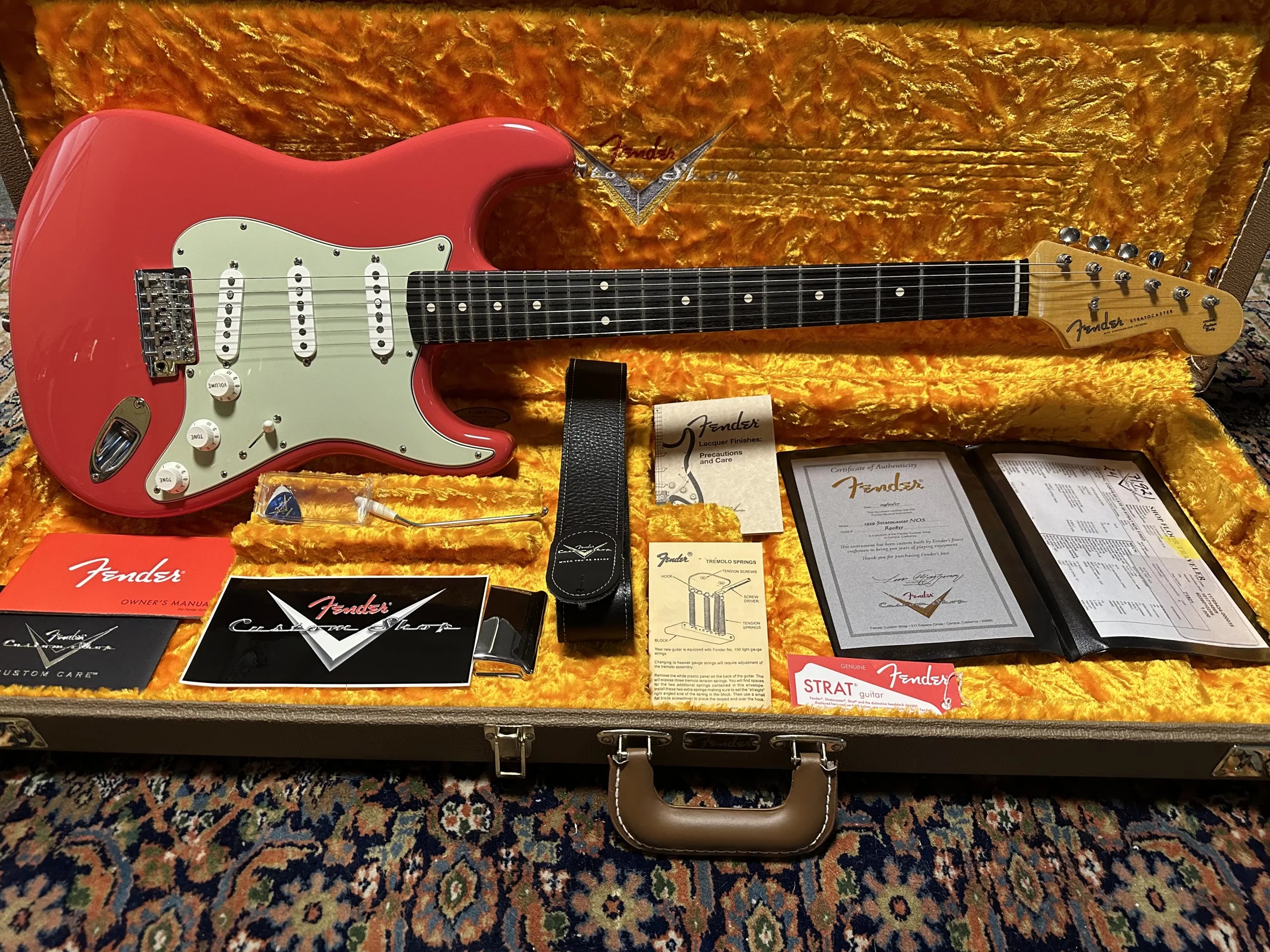 SOLD - 2017 Fender Custom Shop '59 NOS Josefina Campos pickups Stratocaster Fiesta Red