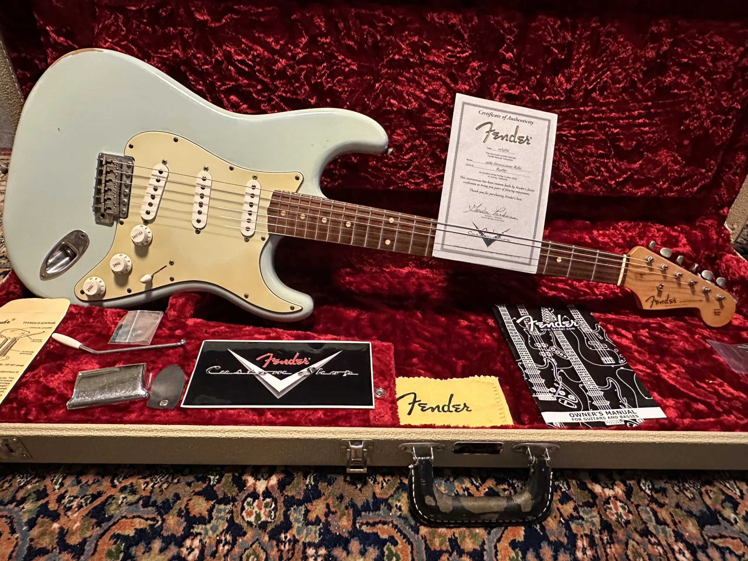 SOLD - 2002 Fender Custom Shop '60 Relic Stratocaster Sonic Blue