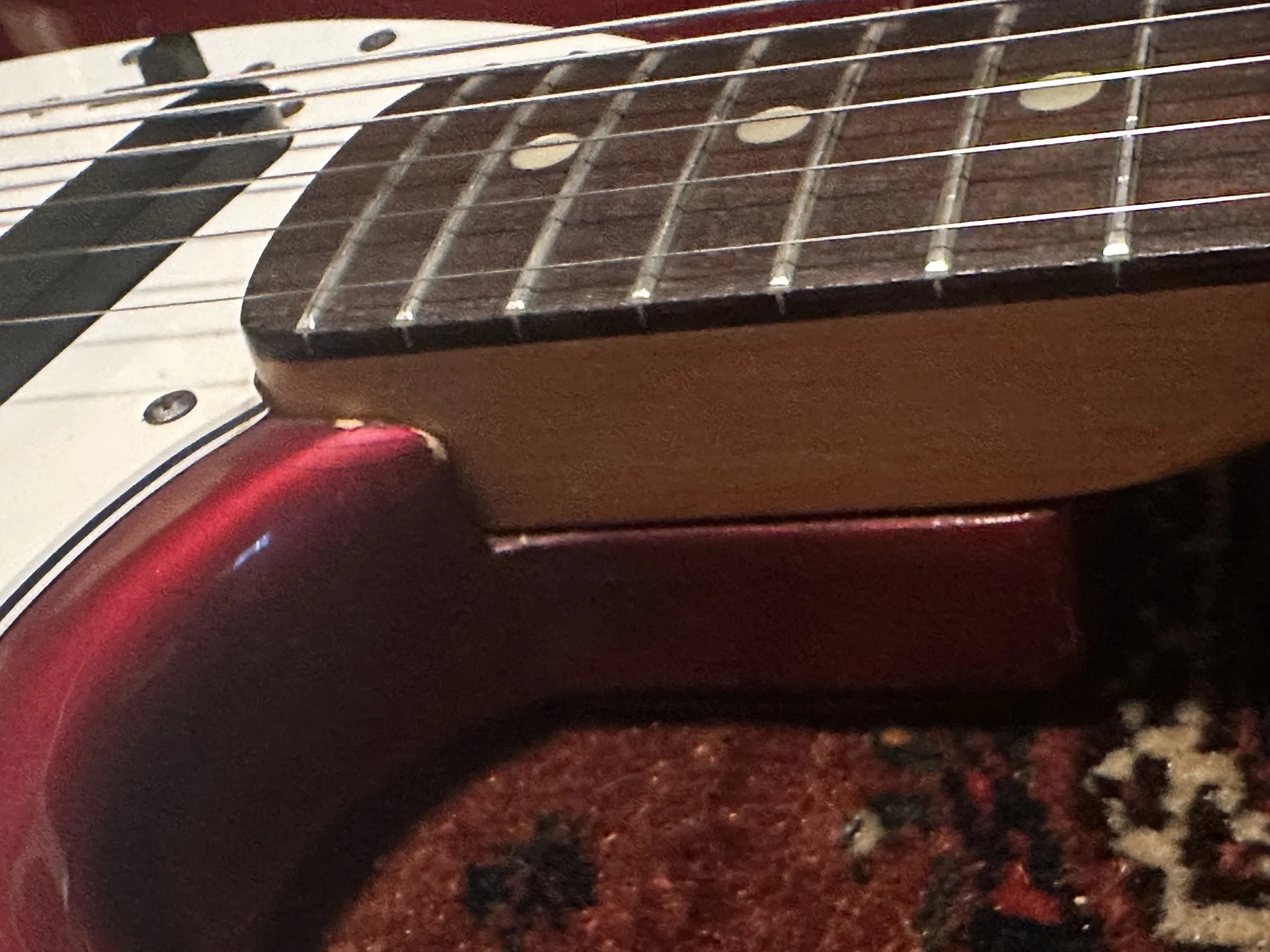 SOLD - 1974 Fender Competition Mustang Candy Apple Red