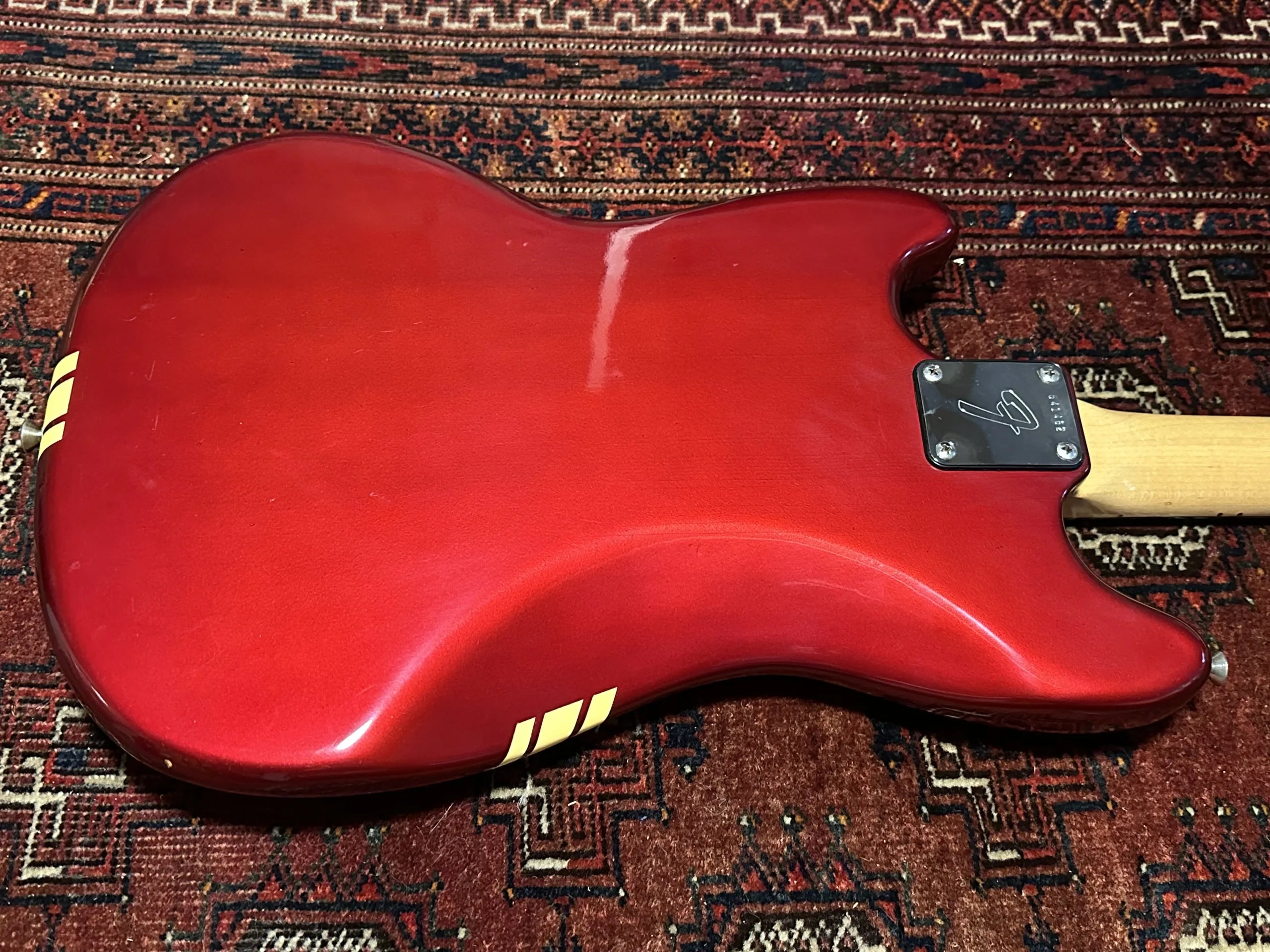 SOLD - 1974 Fender Competition Mustang Candy Apple Red
