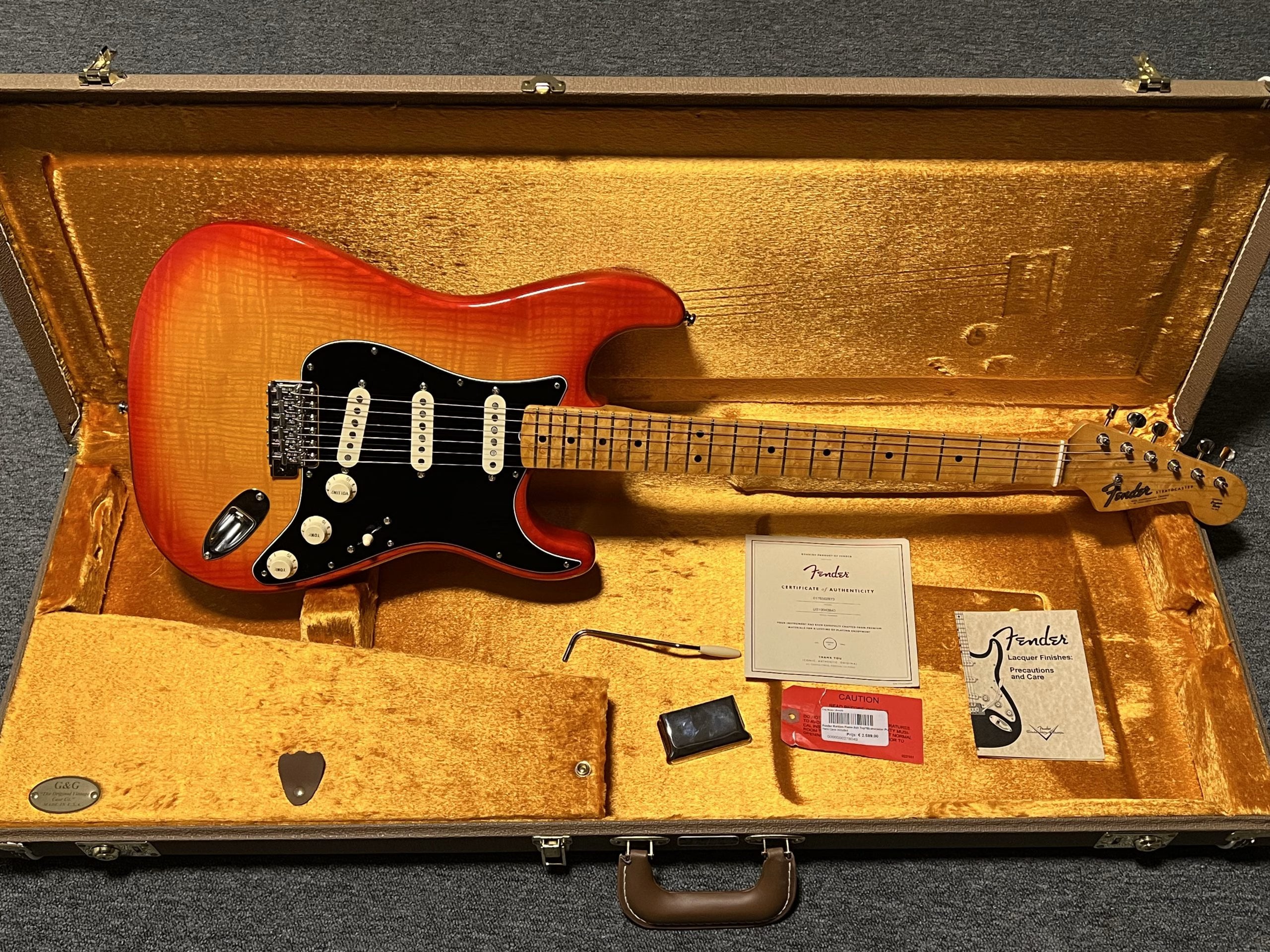 SOLD - 2019 Rarities American Original 60s Flame Ash Top Plasma Red Burst