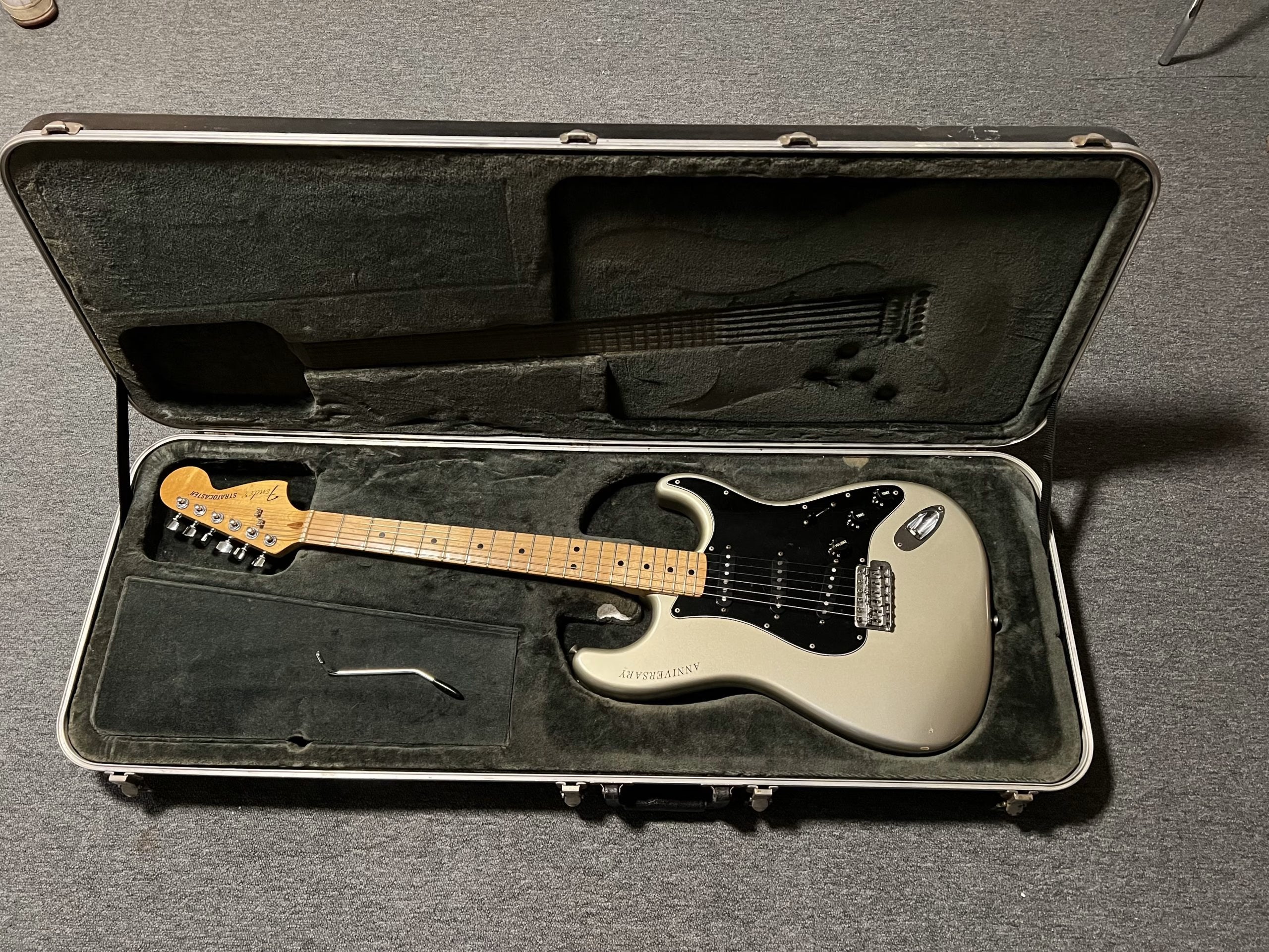 SOLD - 1979 25th Anniversary Stratocaster Porsche Silver 100% Original
