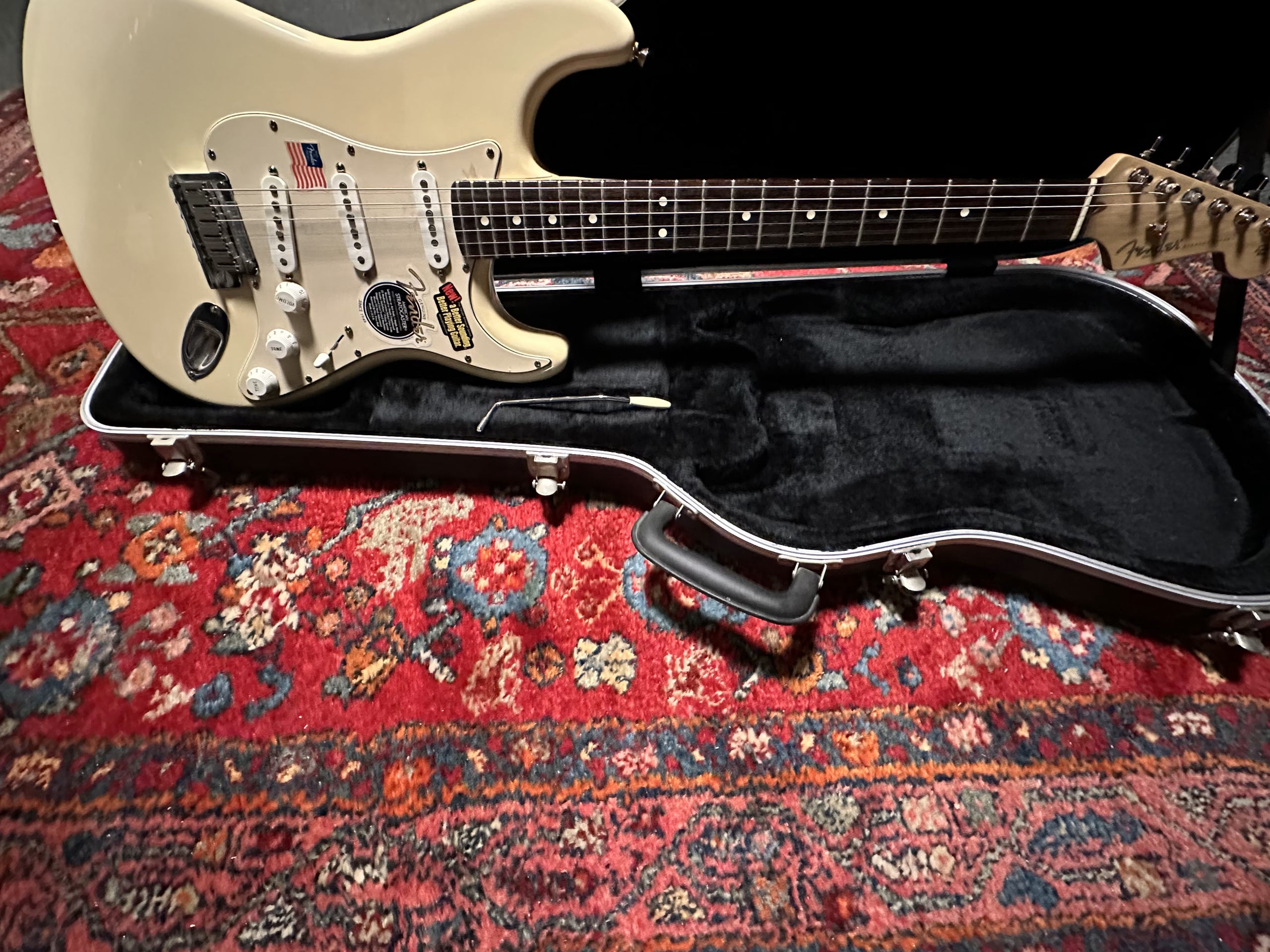 SOLD - 2005 Fender American Stratocaster Olympic White