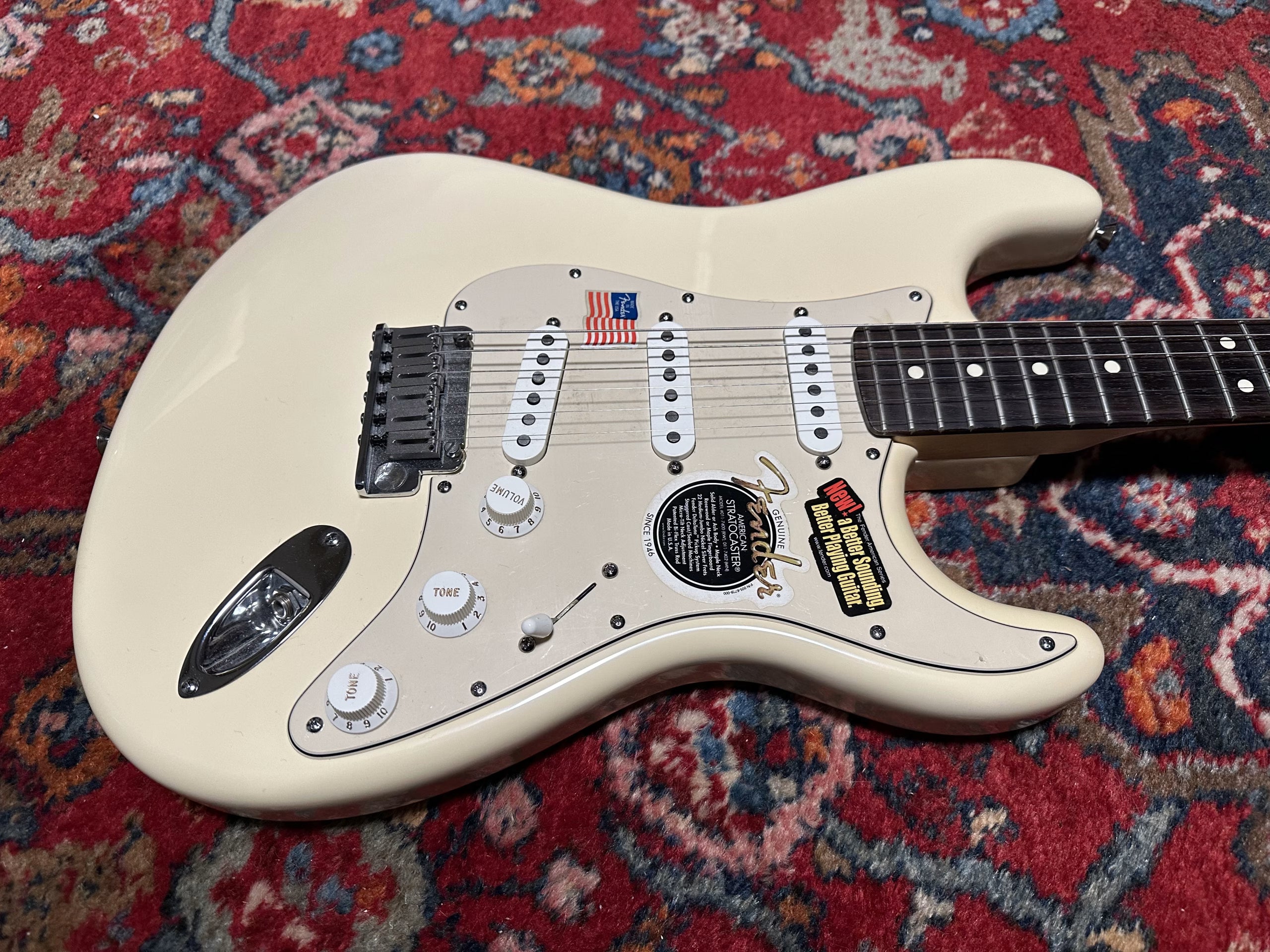 SOLD - 2005 Fender American Stratocaster Olympic White