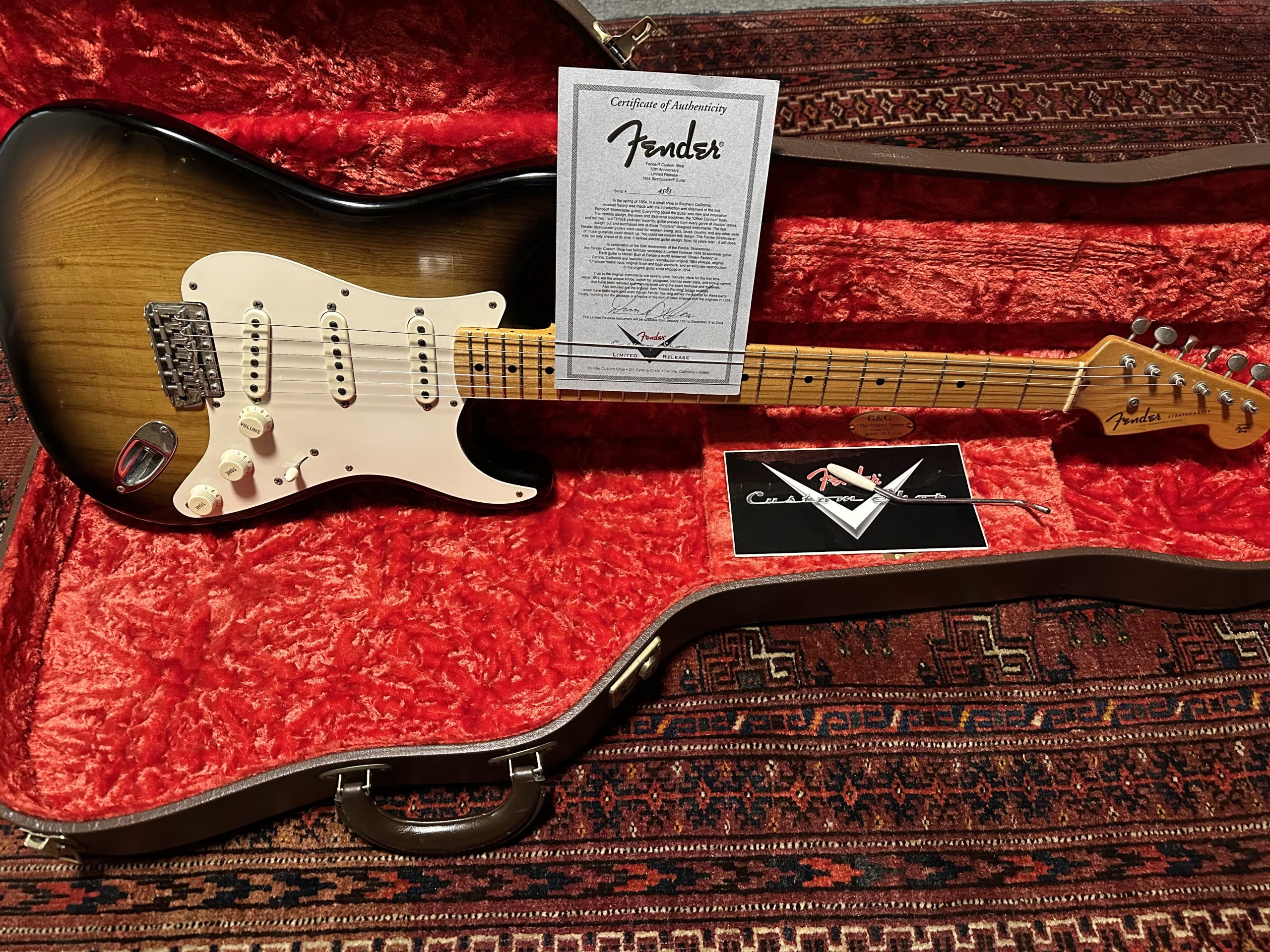 SOLD - 2004 Fender Custom Shop '54 50th Anniversary Masterbuilt Dennis Galuszka Sunburst