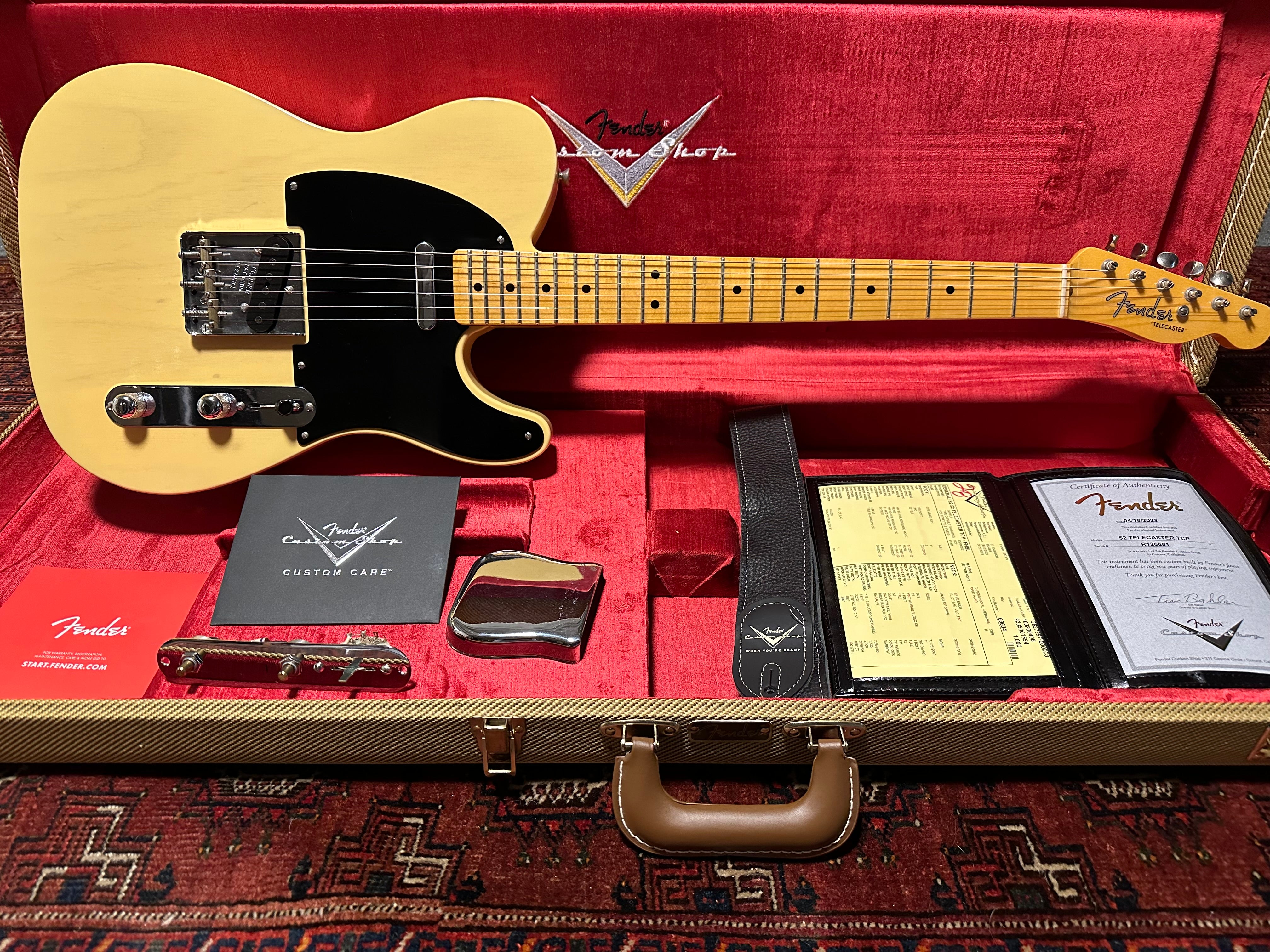 SOLD – 2023 Fender Custom Shop ’52 Timemachine NOS Telecaster Faded Nocaster Blonde