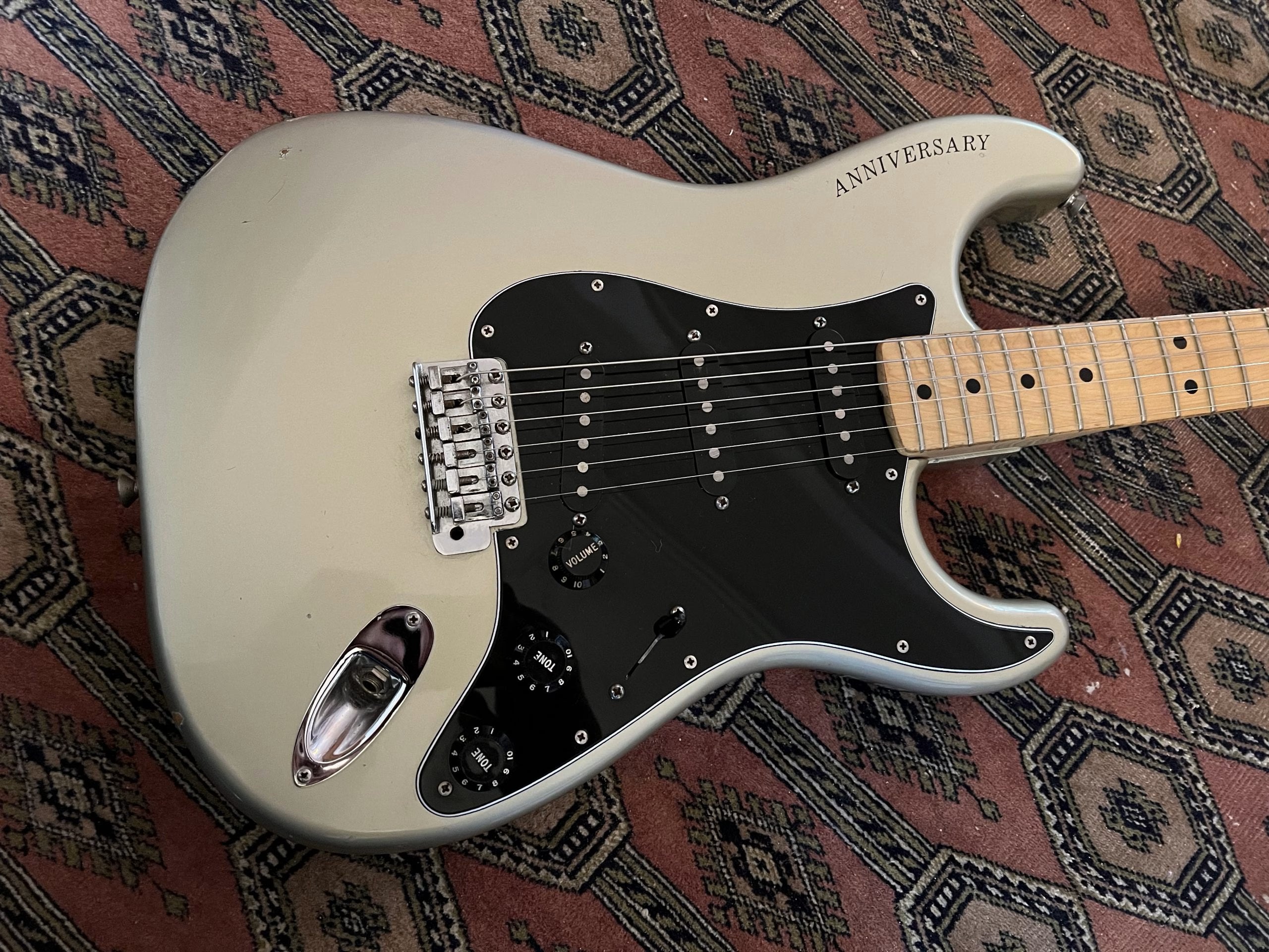 SOLD - 1979 25th Anniversary Stratocaster Porsche Silver 100% Original