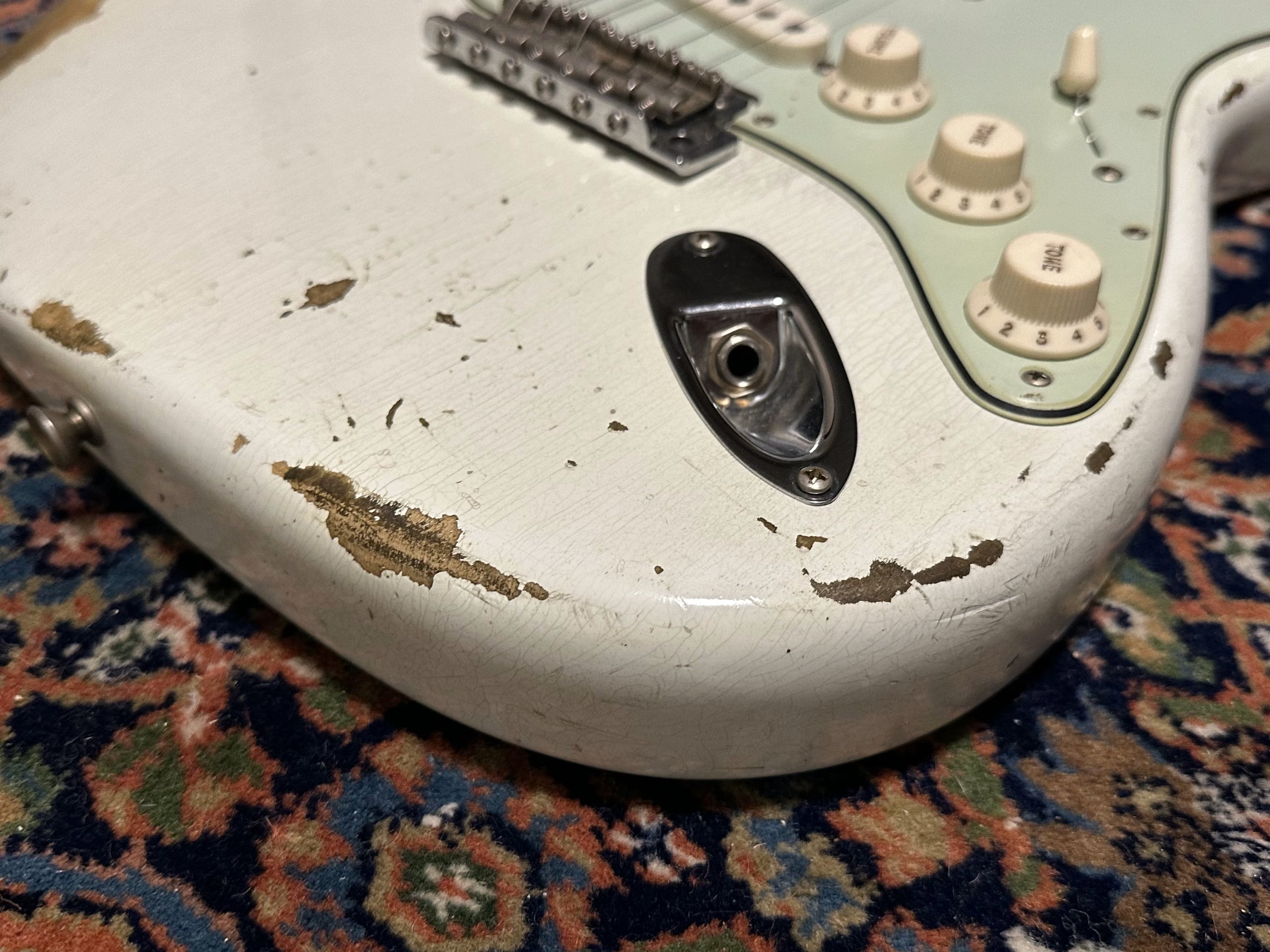 SOLD - 2019 Fender Custom Shop '61 Heavy Relic Stratocaster Olympic White