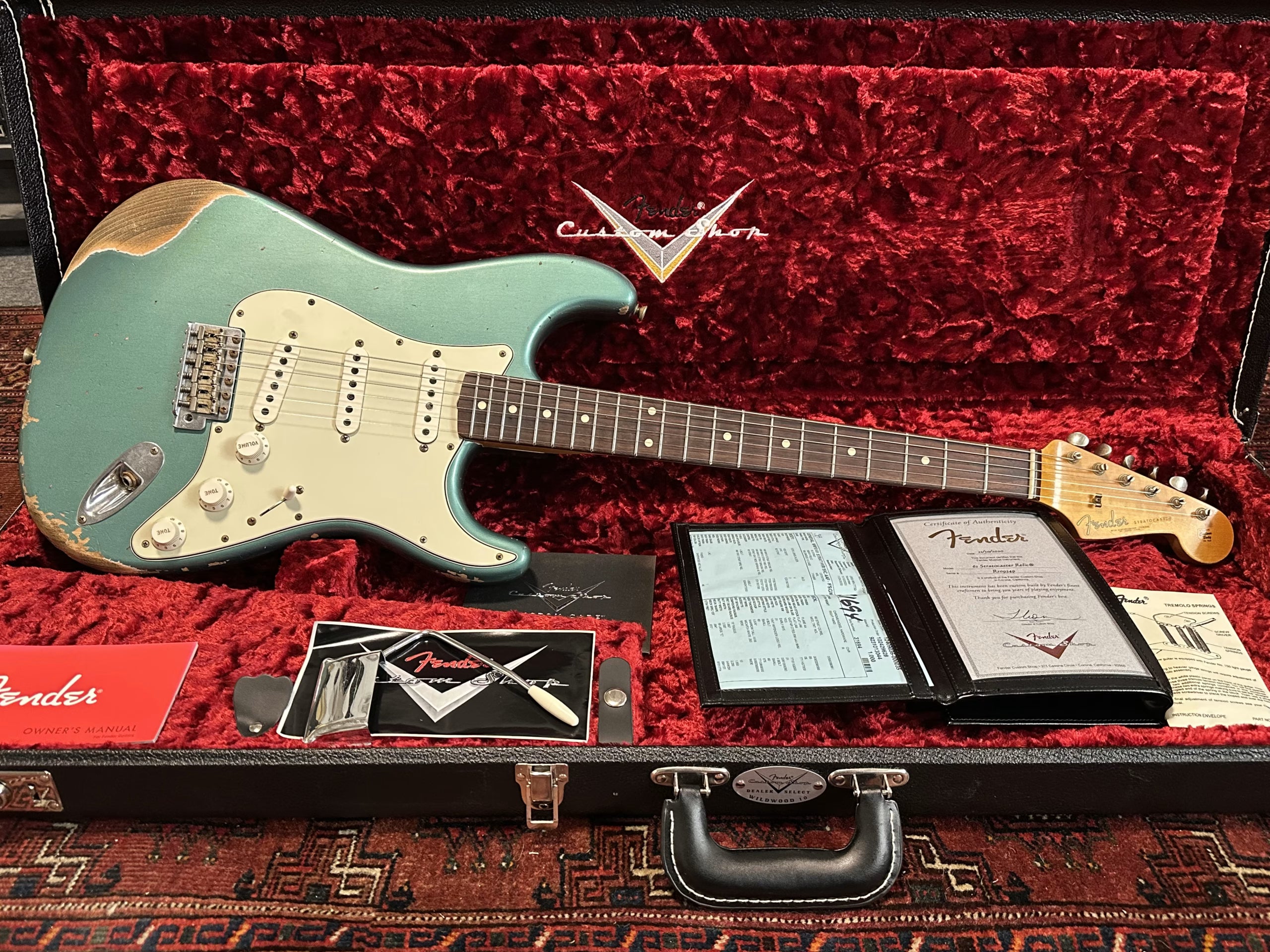 SOLD - 2020 Fender Custom Shop '61 Wildwood LTD Heavy Relic Stratocaster Sherwood Green Metalic