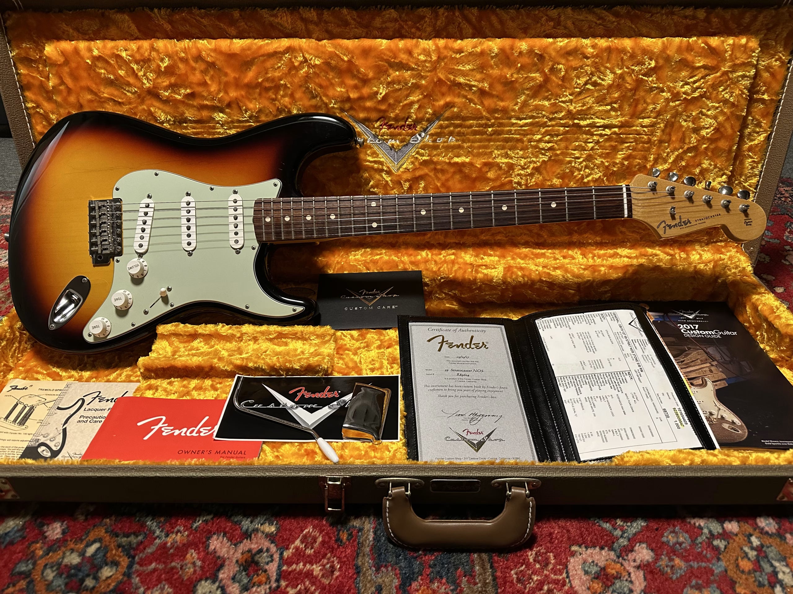SOLD - 2017 Fender Custom Shop '59 NOS Stratocaster Sunburst
