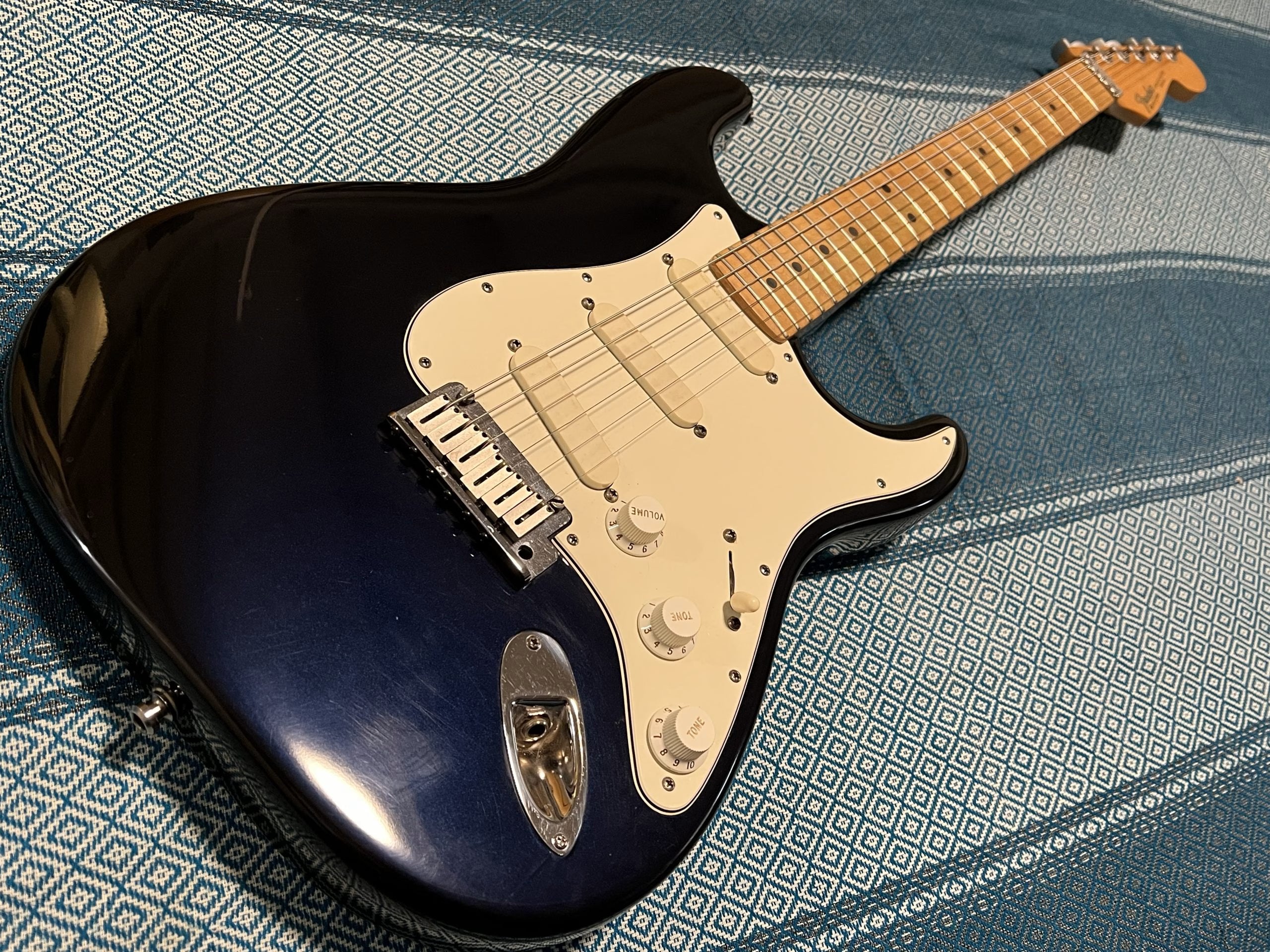 SOLD - 1992 Fender Strat Plus Refinished Midnight Blue
