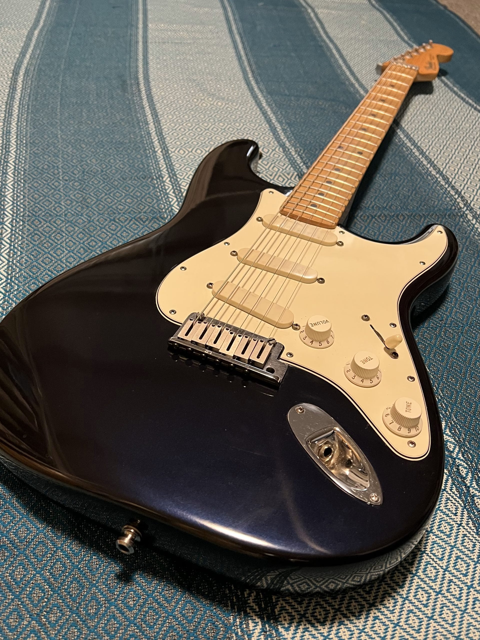 SOLD - 1992 Fender Strat Plus Refinished Midnight Blue
