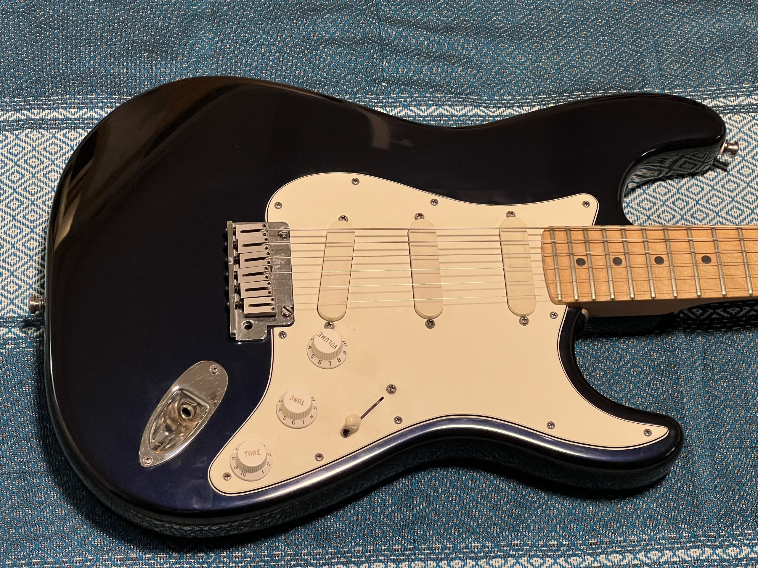 SOLD - 1992 Fender Strat Plus Refinished Midnight Blue