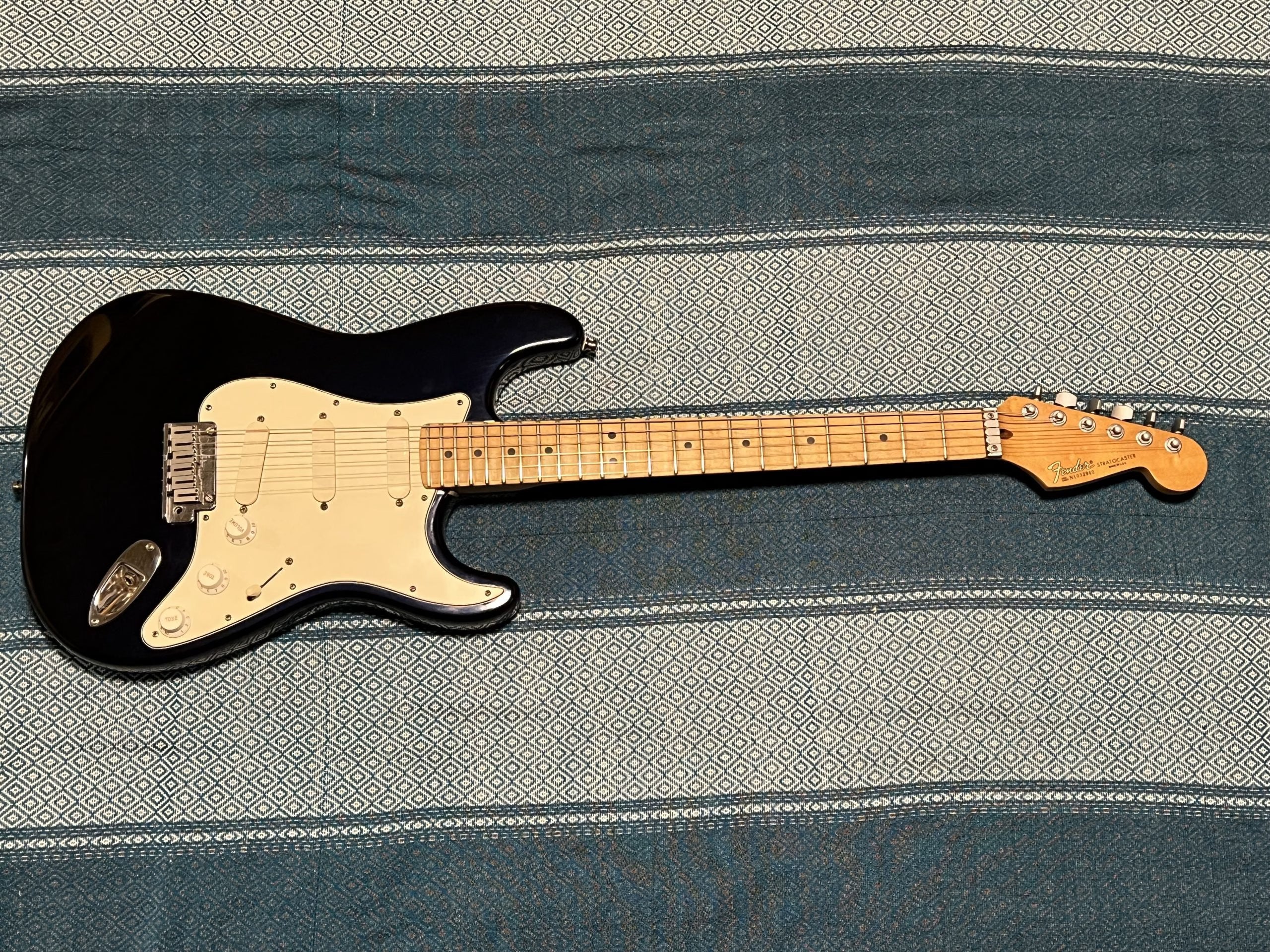 SOLD - 1992 Fender Strat Plus Refinished Midnight Blue