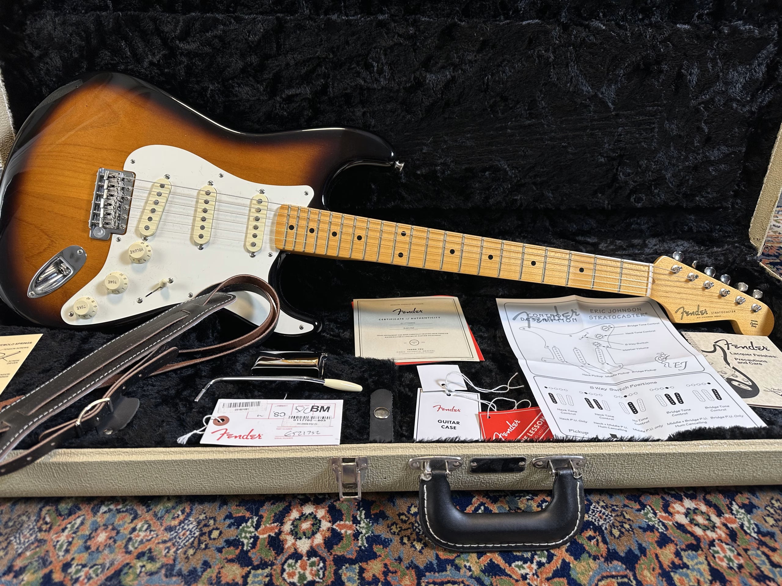 SOLD - 2019 Fender Eric Johnson Signature Stratocaster Sunburst