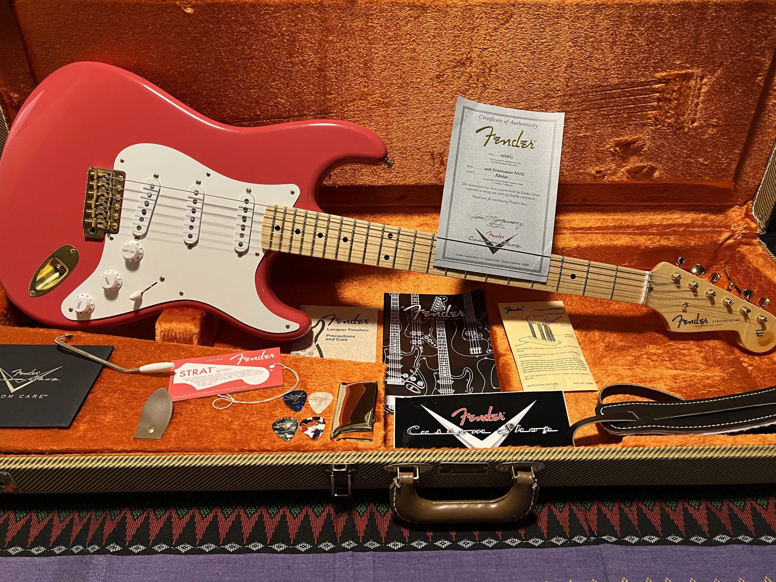 SOLD - 2015 Custom Shop 56 NOS Stratocaster Fiesta Red
