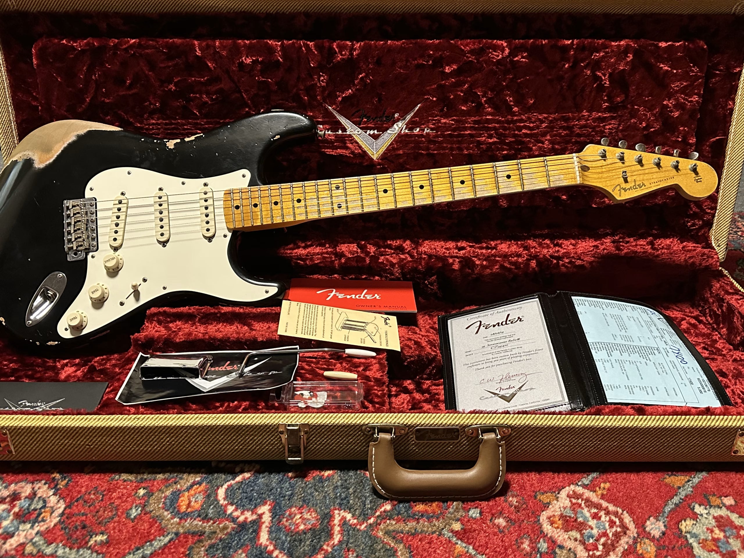 SOLD - 2019 Fender Custom Shop '59 Heavy Relic Stratocaster Black