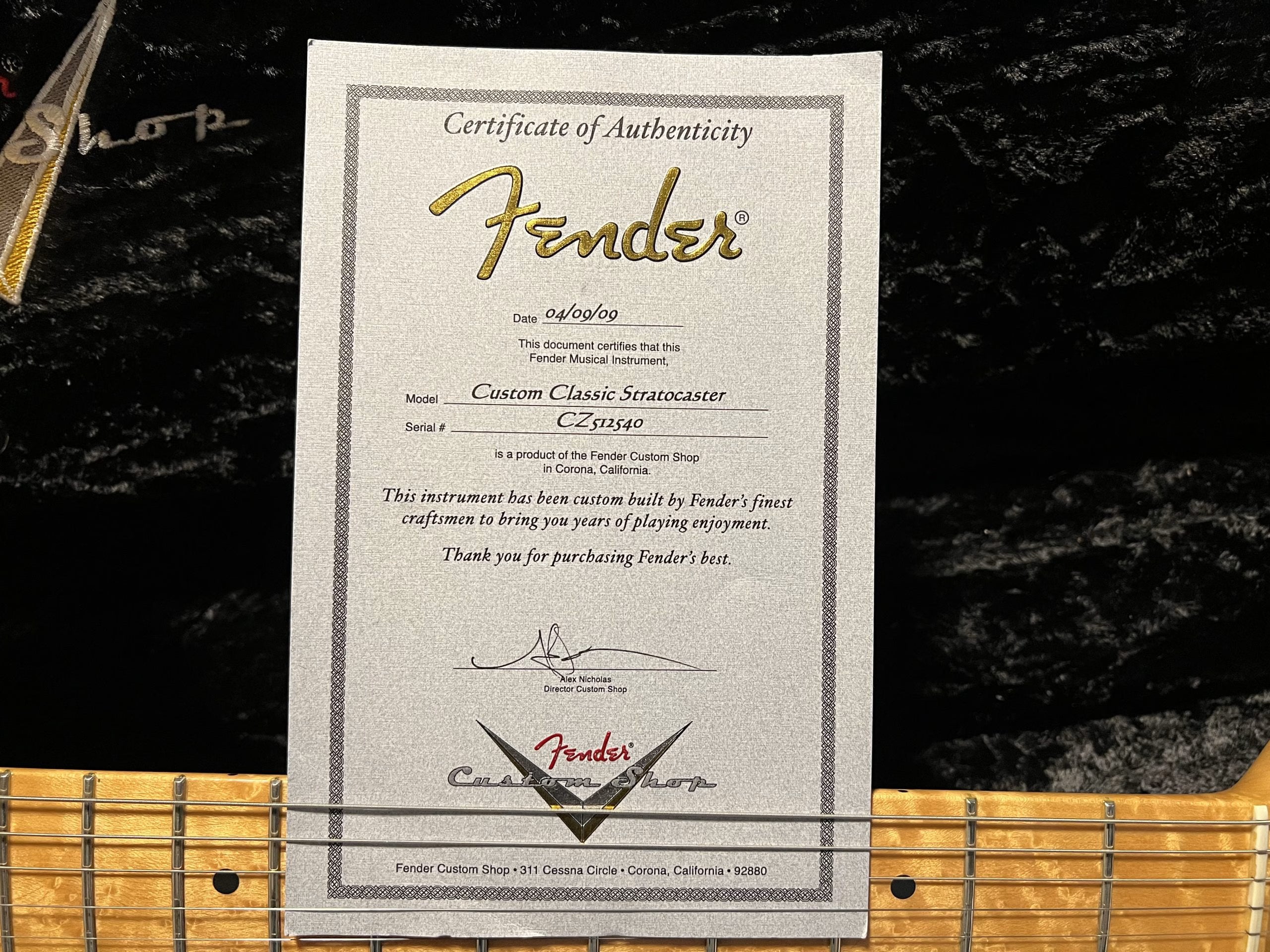 SOLD - 2009 Fender Custom Shop Custom Classic Stratocaster Nocaster Blonde