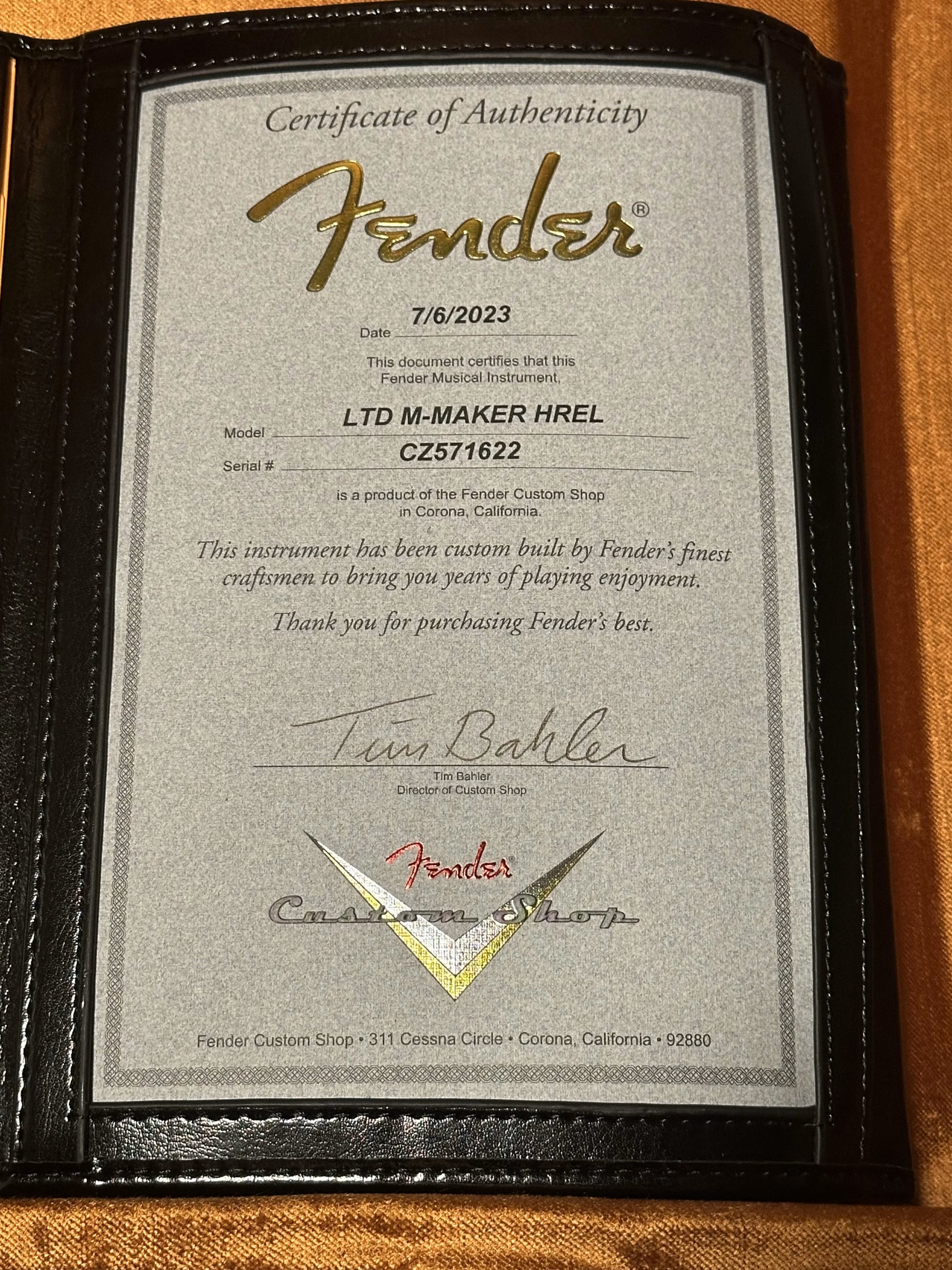 SOLD - 2023 Fender Custom Shop Mischief Maker LTD Heavy Relic Sonic Blue over Paisley