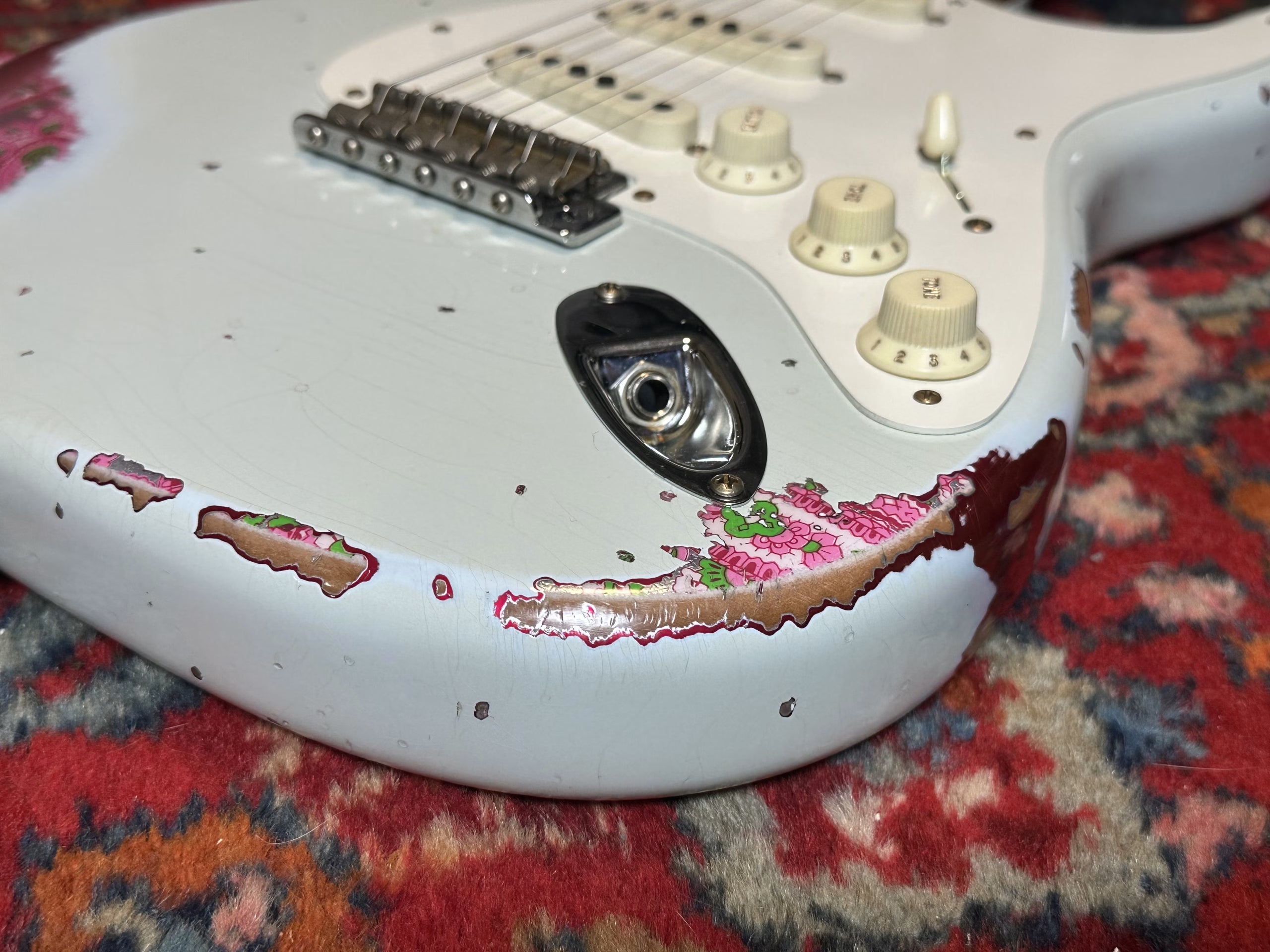 SOLD - 2023 Fender Custom Shop Mischief Maker LTD Heavy Relic Sonic Blue over Paisley