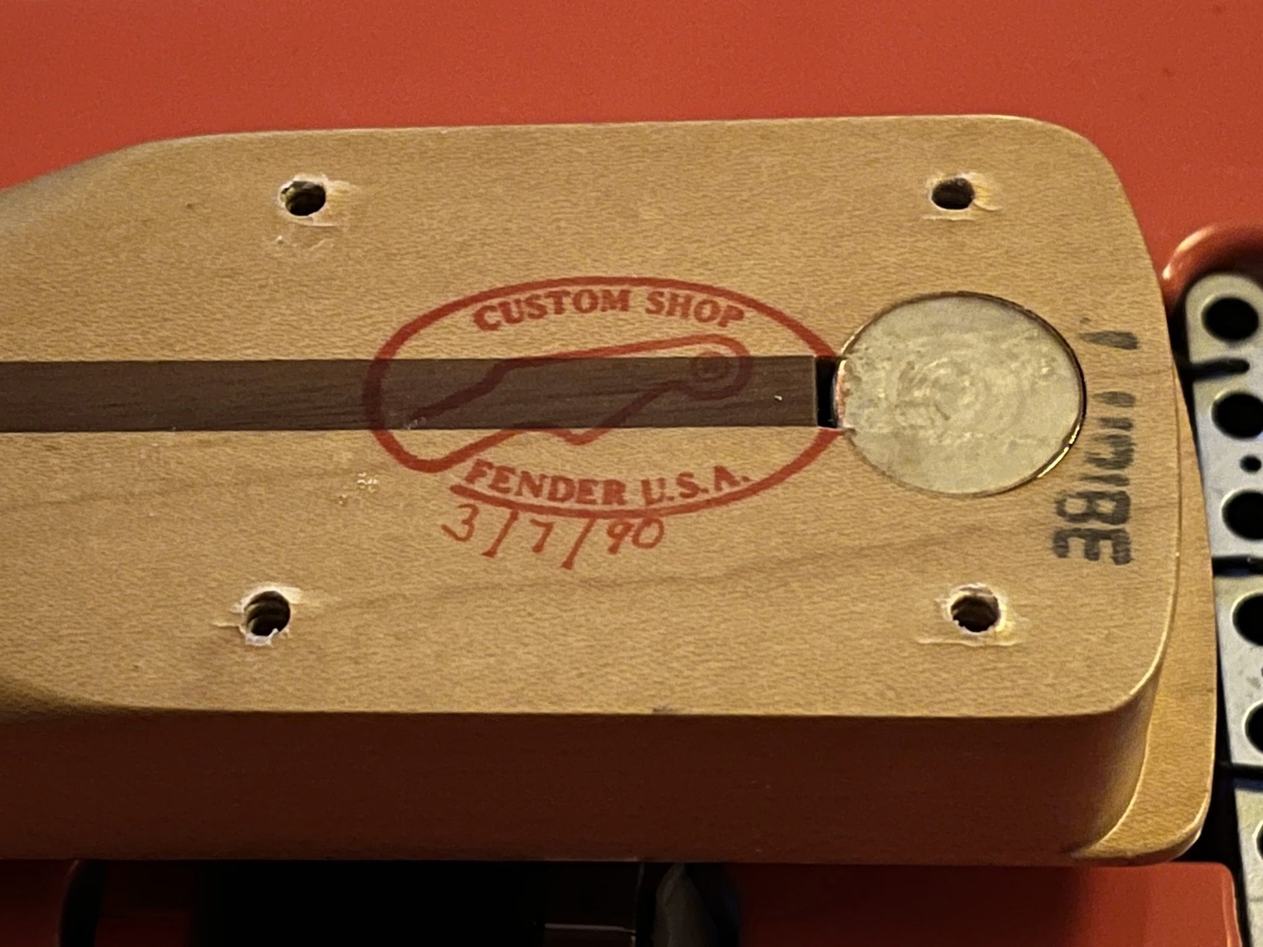 SOLD - 1990 Custom Shop Hank Marvin Stratocaster Fiesta Red
