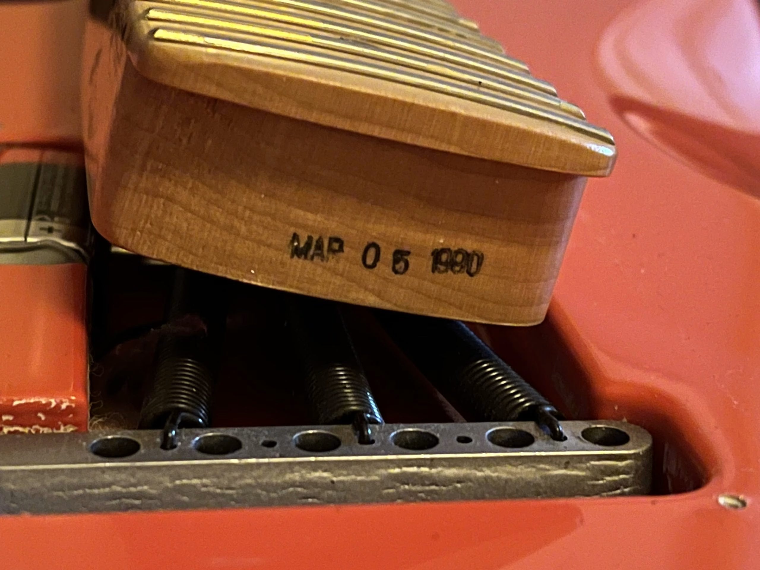 SOLD - 1990 Custom Shop Hank Marvin Stratocaster Fiesta Red