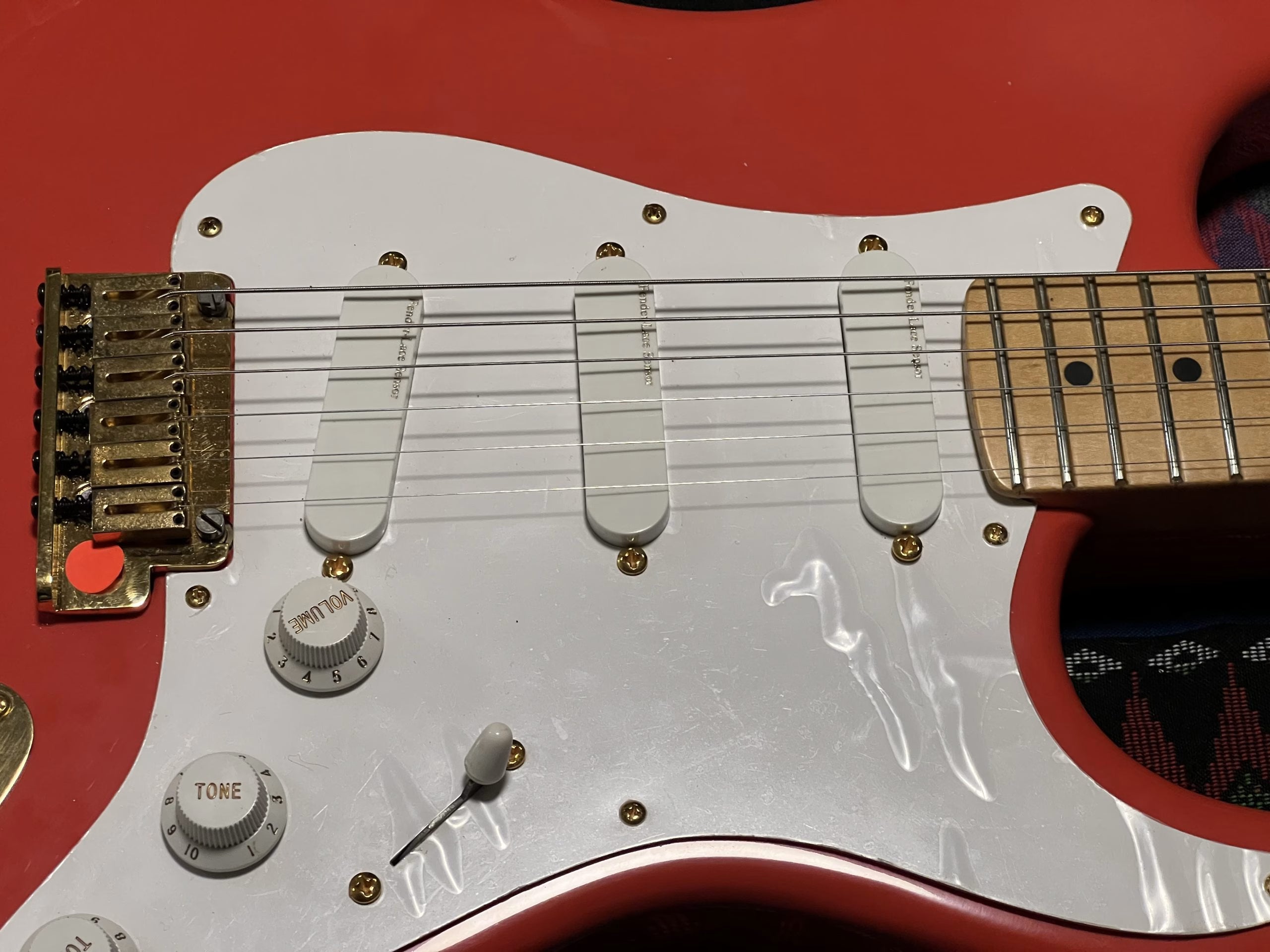 SOLD - 1990 Custom Shop Hank Marvin Stratocaster Fiesta Red